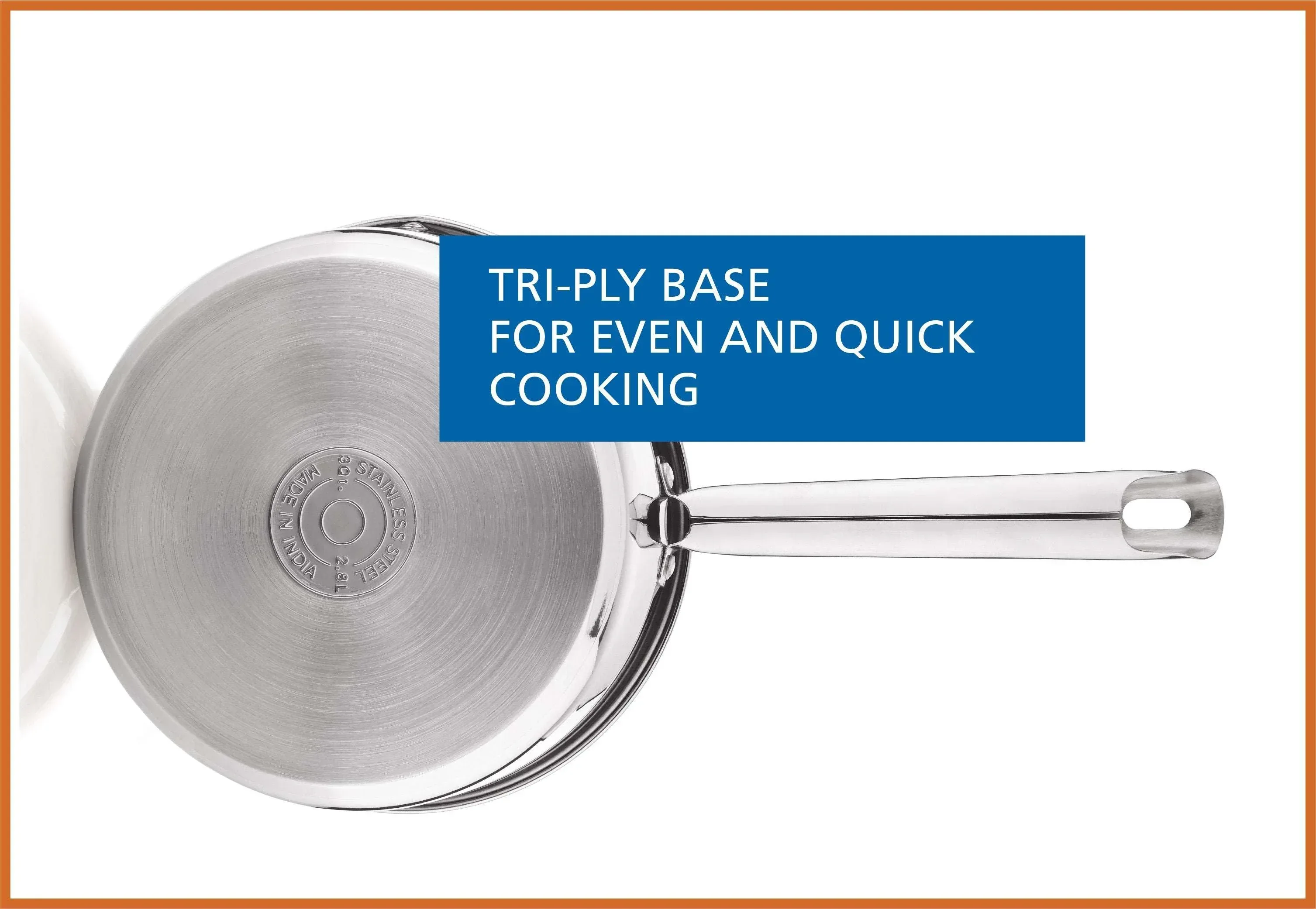 Mainstays 3 qt Induction Compatible Stainless Steel Saucepan with Lid - Image 7
