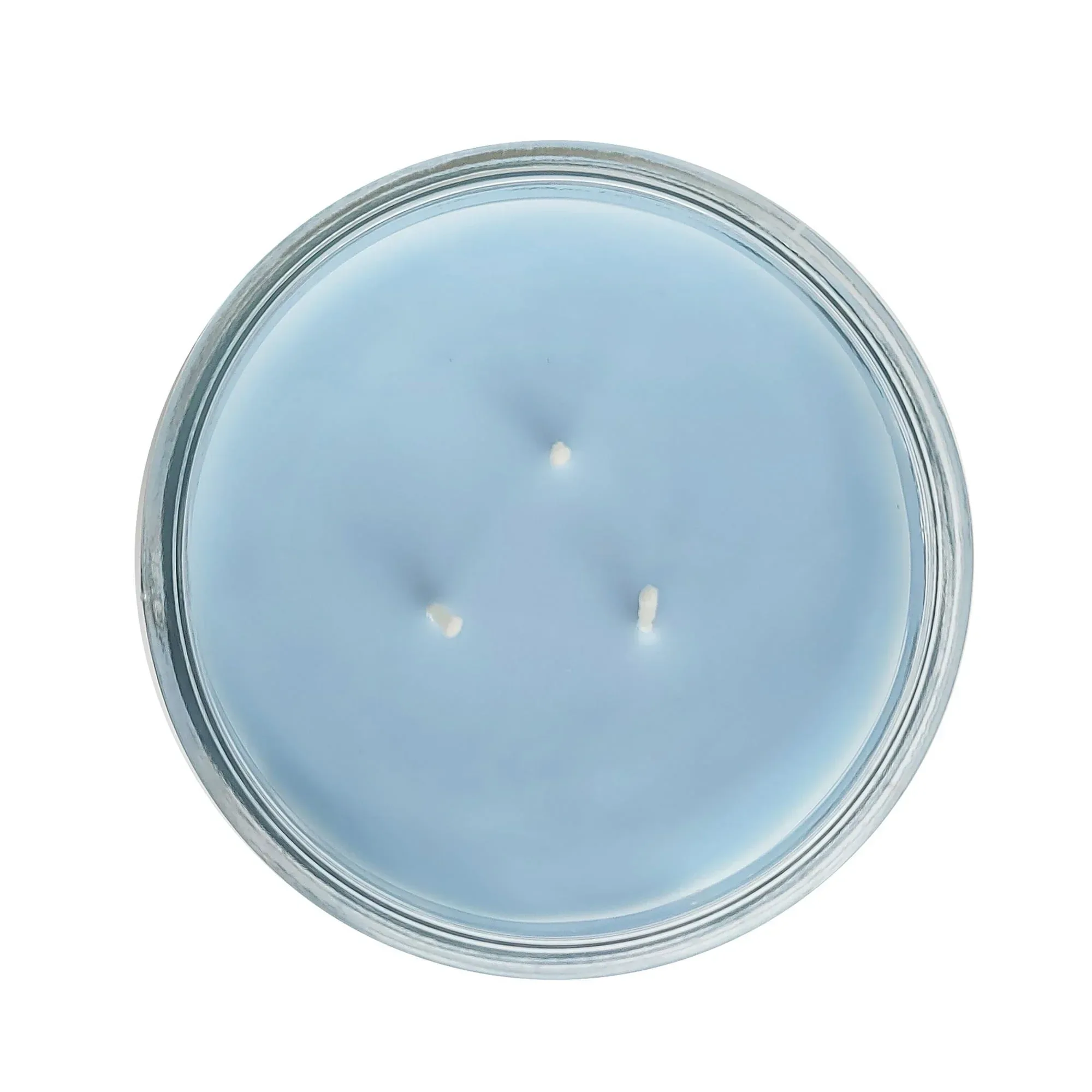 Mainstays 3-Wick Glass Jar Candle, Wide Open Fields, Corydalis Blue, 11.5 oz - Image 9