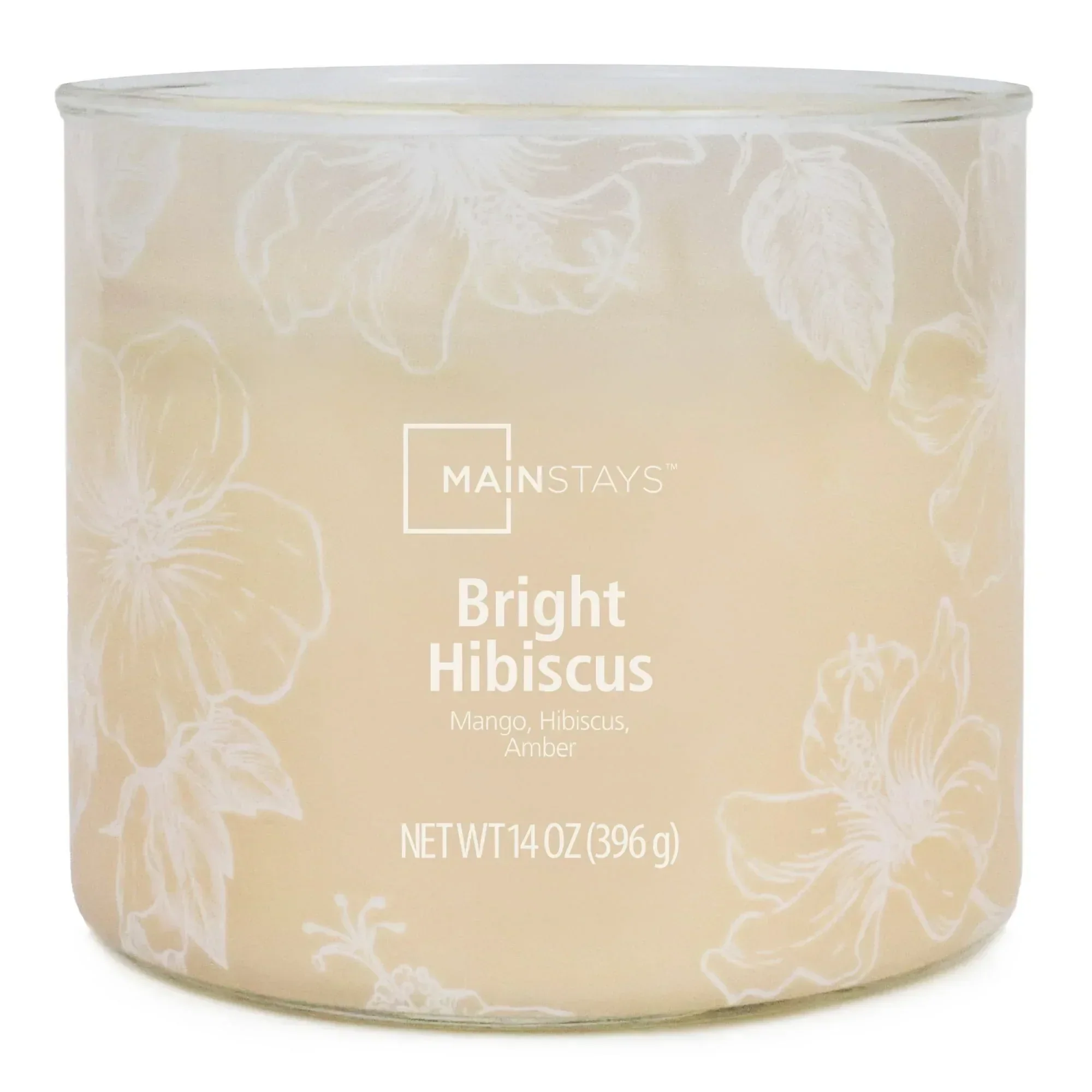 Mainstays 3-Wick Ombre Wrap Bright Hibiscus Scented Candle, 14 oz - Image 3