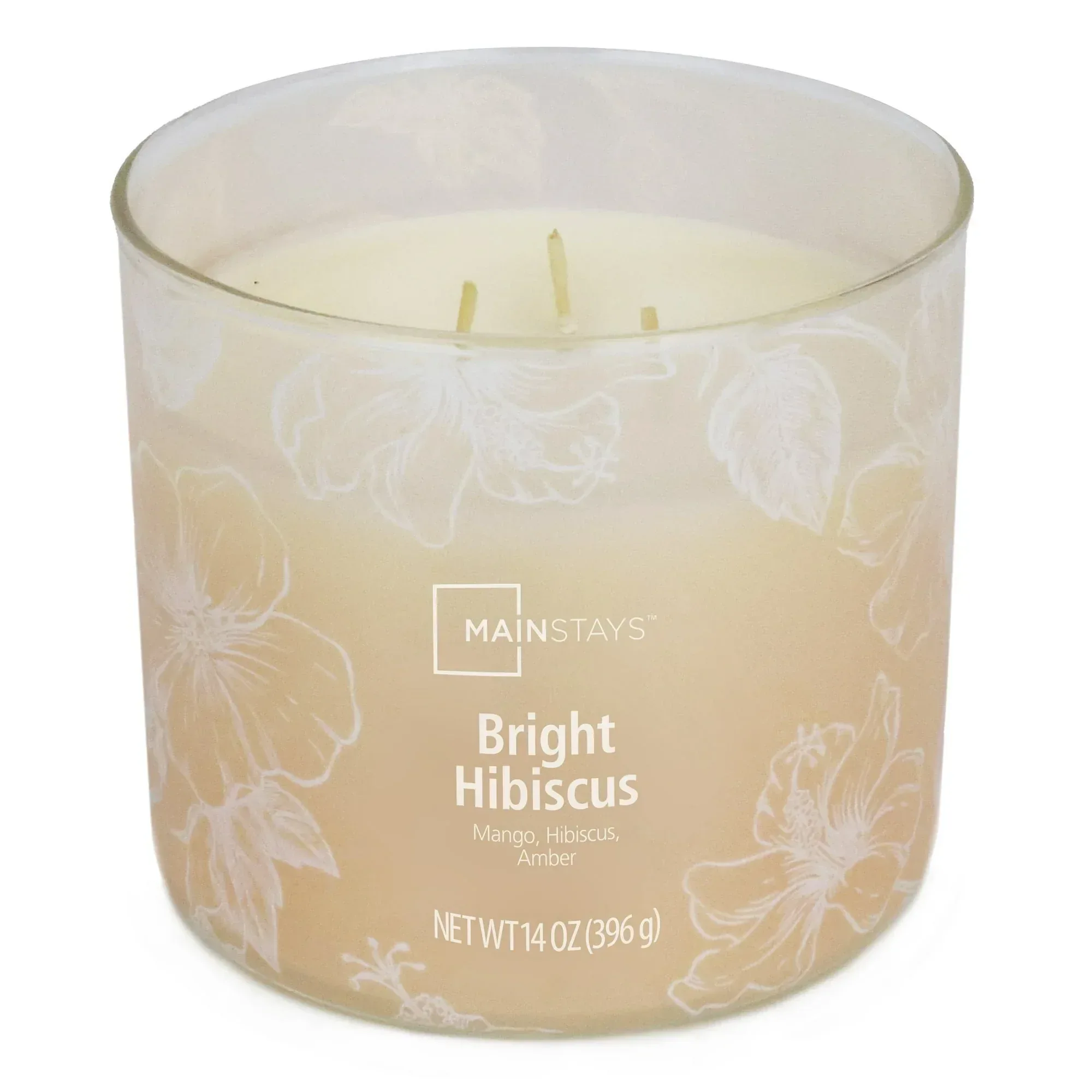 Mainstays 3-Wick Ombre Wrap Bright Hibiscus Scented Candle, 14 oz - Image 5