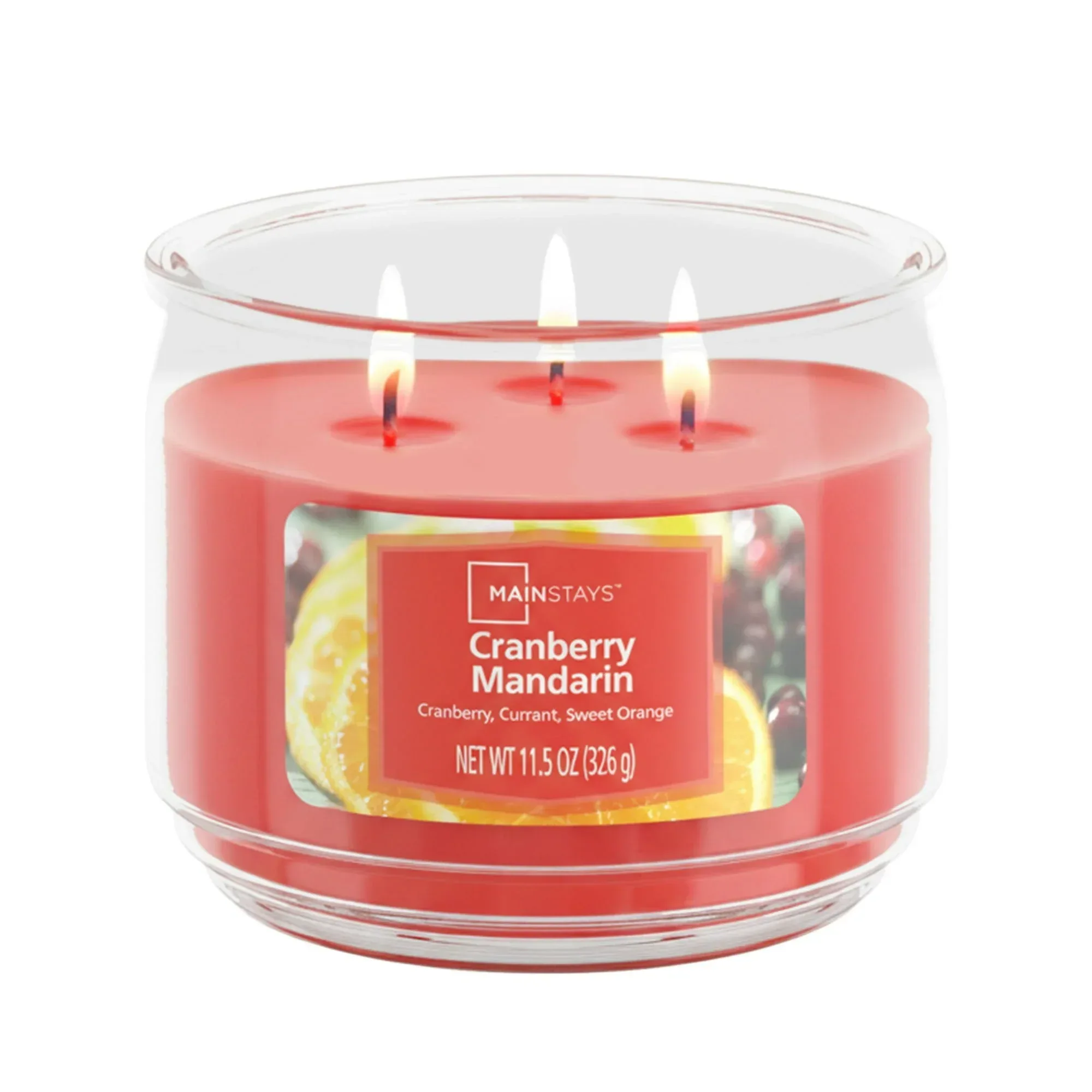 Mainstays 3-Wick Scented Glass Jar Candle, 11.5oz.