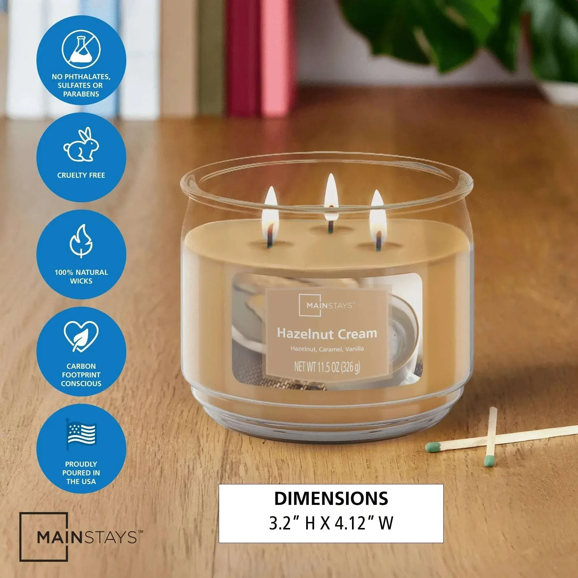 Mainstays 3-Wick Scented Glass Jar Candle, 11.5oz. - Image 15