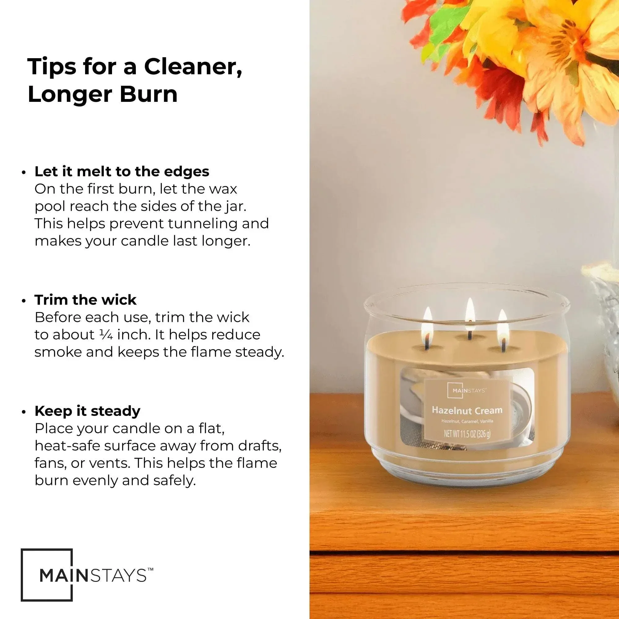 Mainstays 3-Wick Scented Glass Jar Candle, 11.5oz. - Image 16