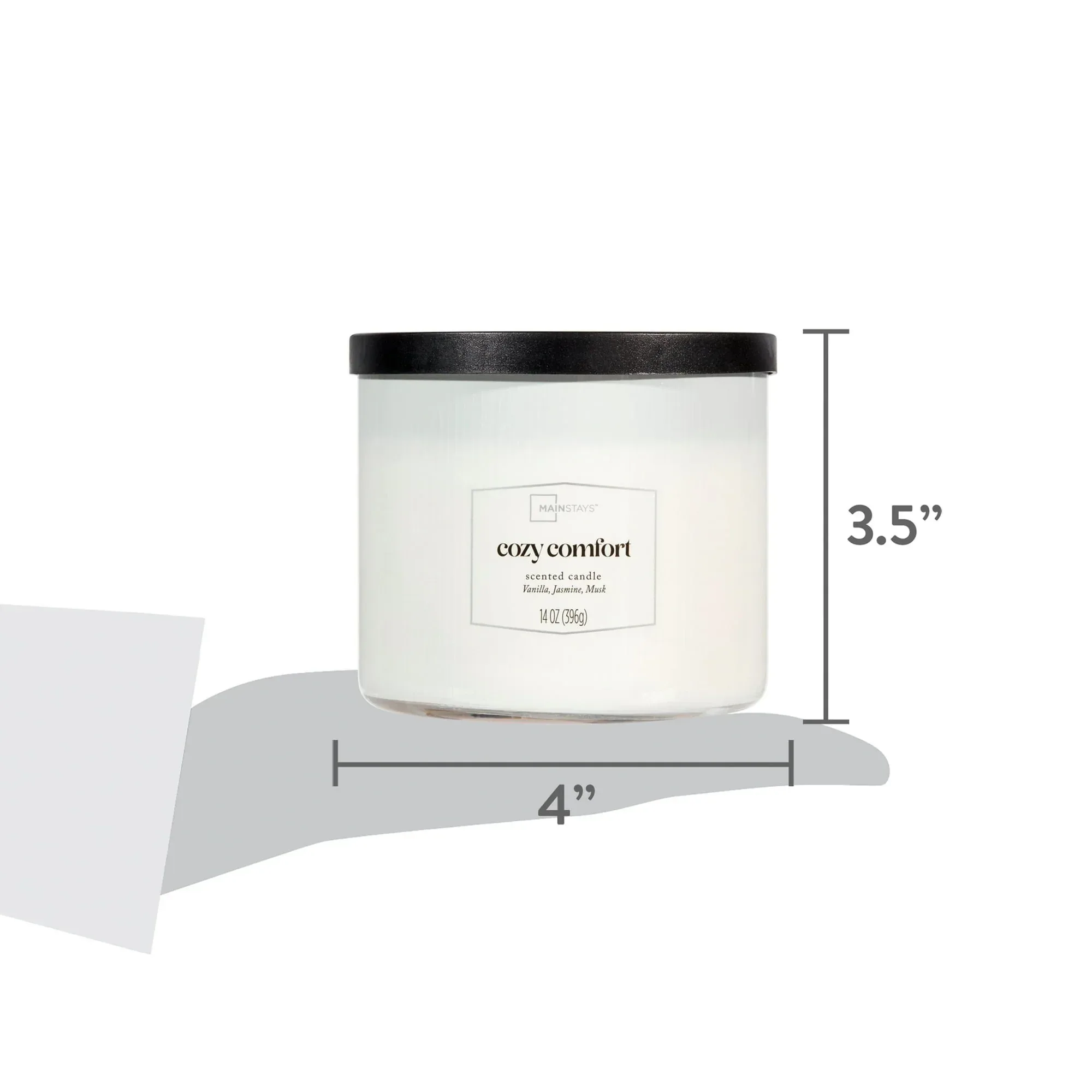 Mainstays 3-Wick Textured Wrapped Cozy Comfort Scented Candle, 14 oz - Image 6