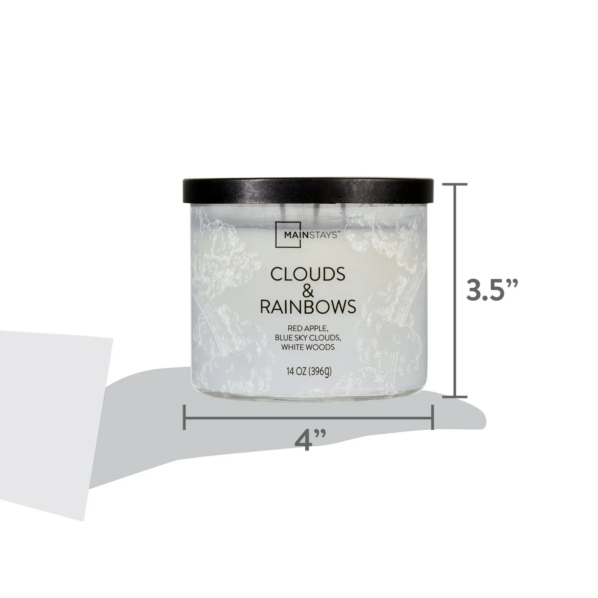 Mainstays 3-Wick Wrapped Clouds & Rainbows Scented Candle, 14 oz - Image 6