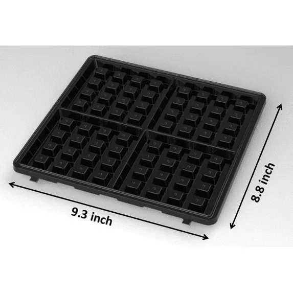 Mainstays 4 Slice Waffle Maker, Removable Plates, Black Matte, Model MS8400778514-1 - Image 6