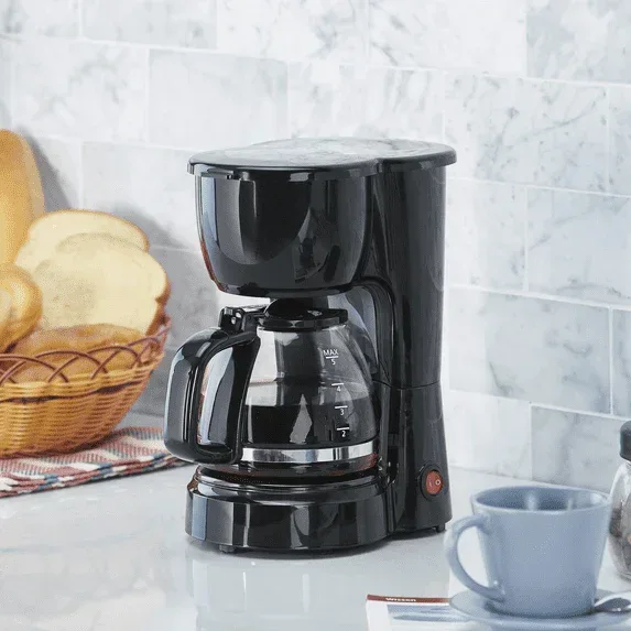 Mainstays 5-Cup Drip Coffee Maker Black, New - Image 2