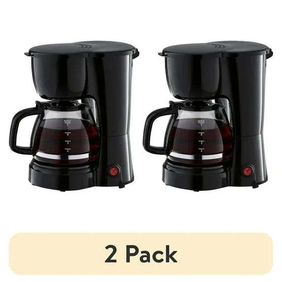 Mainstays 5-Cup Drip Coffee Maker Black, New - Image 9