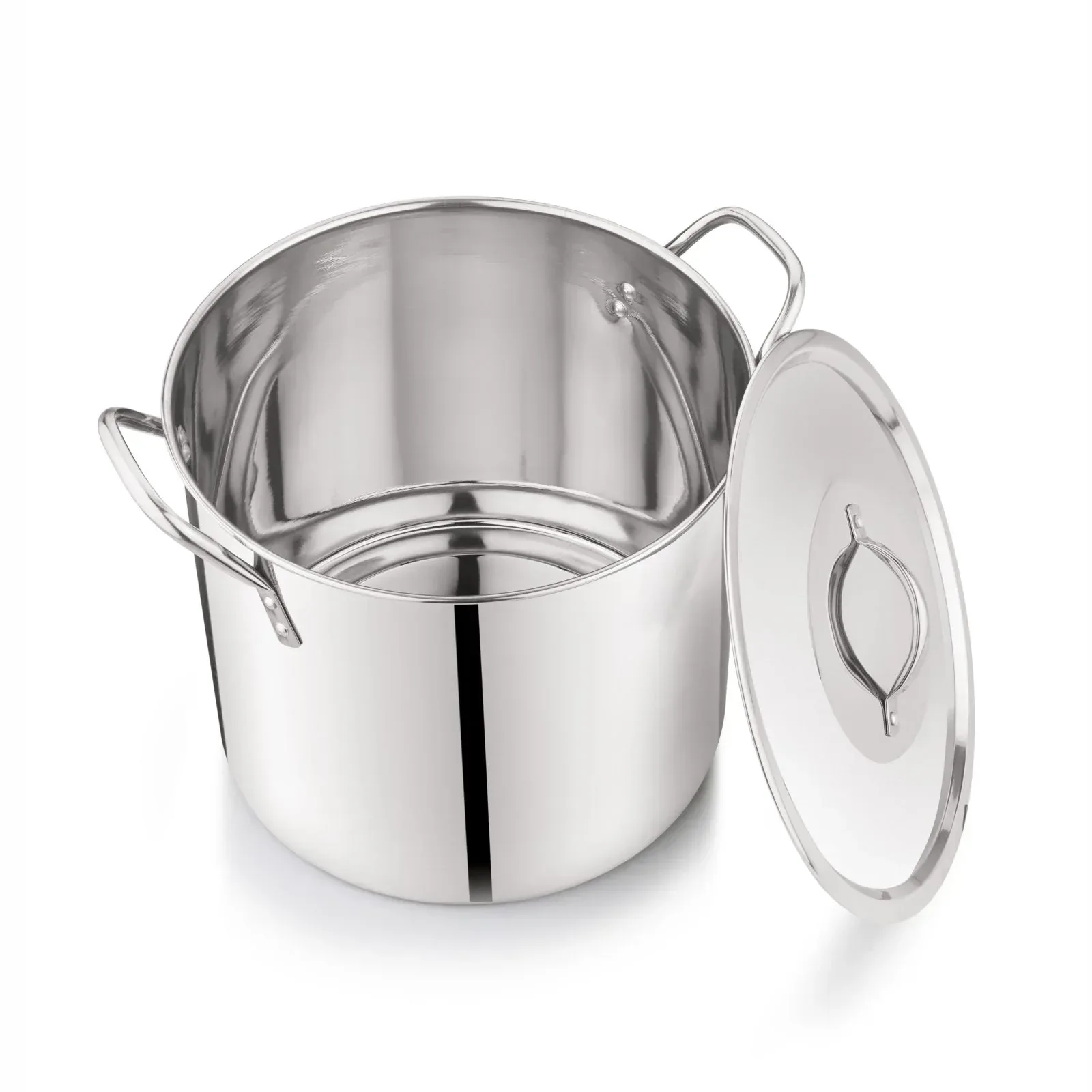 Mainstays 8-Qt Stainless Steel Stock Pot with Metal Lid, Ultra Durable, Stay-Cool Handles, Hand Wash Only - Image 6