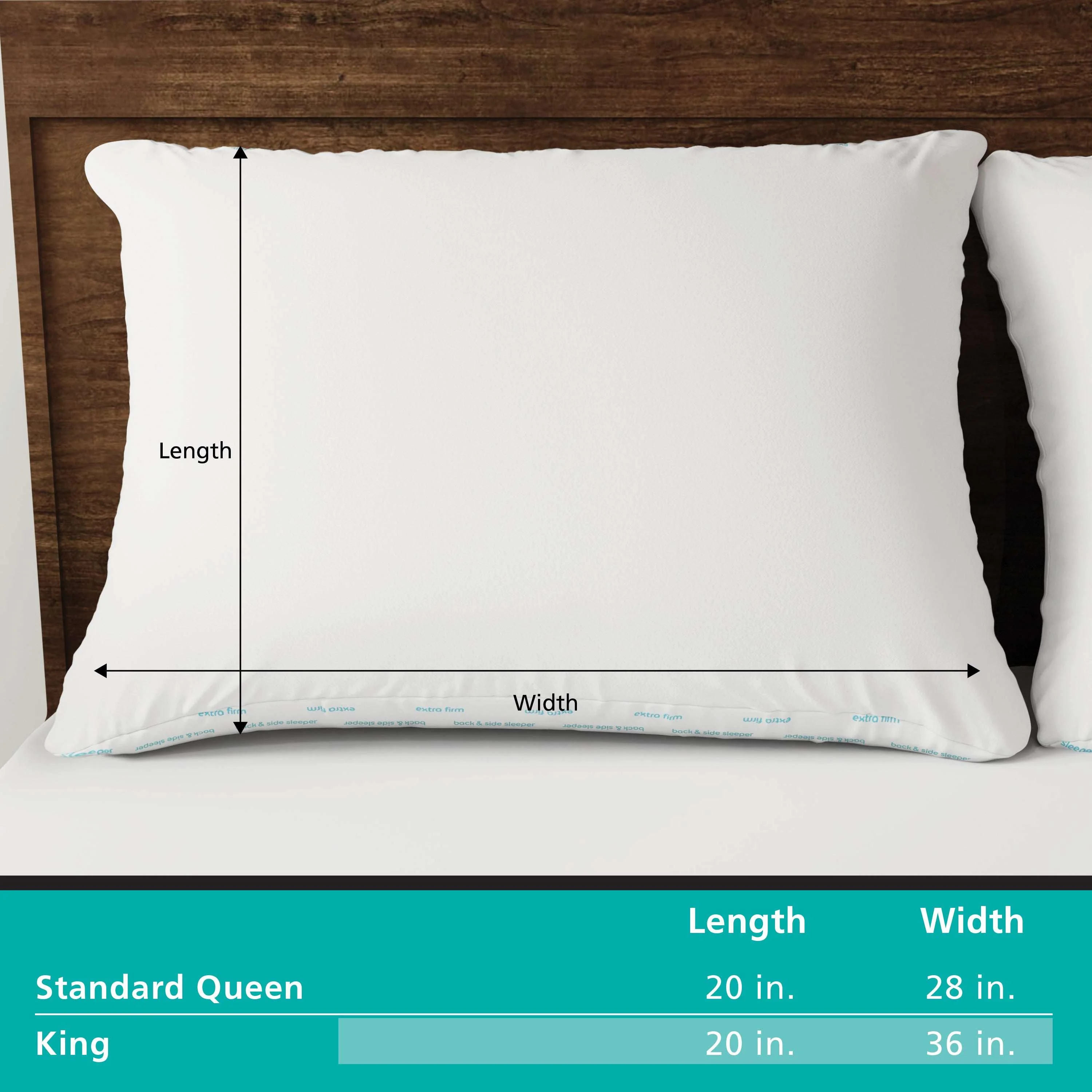 Mainstays Back & Side Sleeper Bed Pillow, King - Extra Firm Support - Image 4