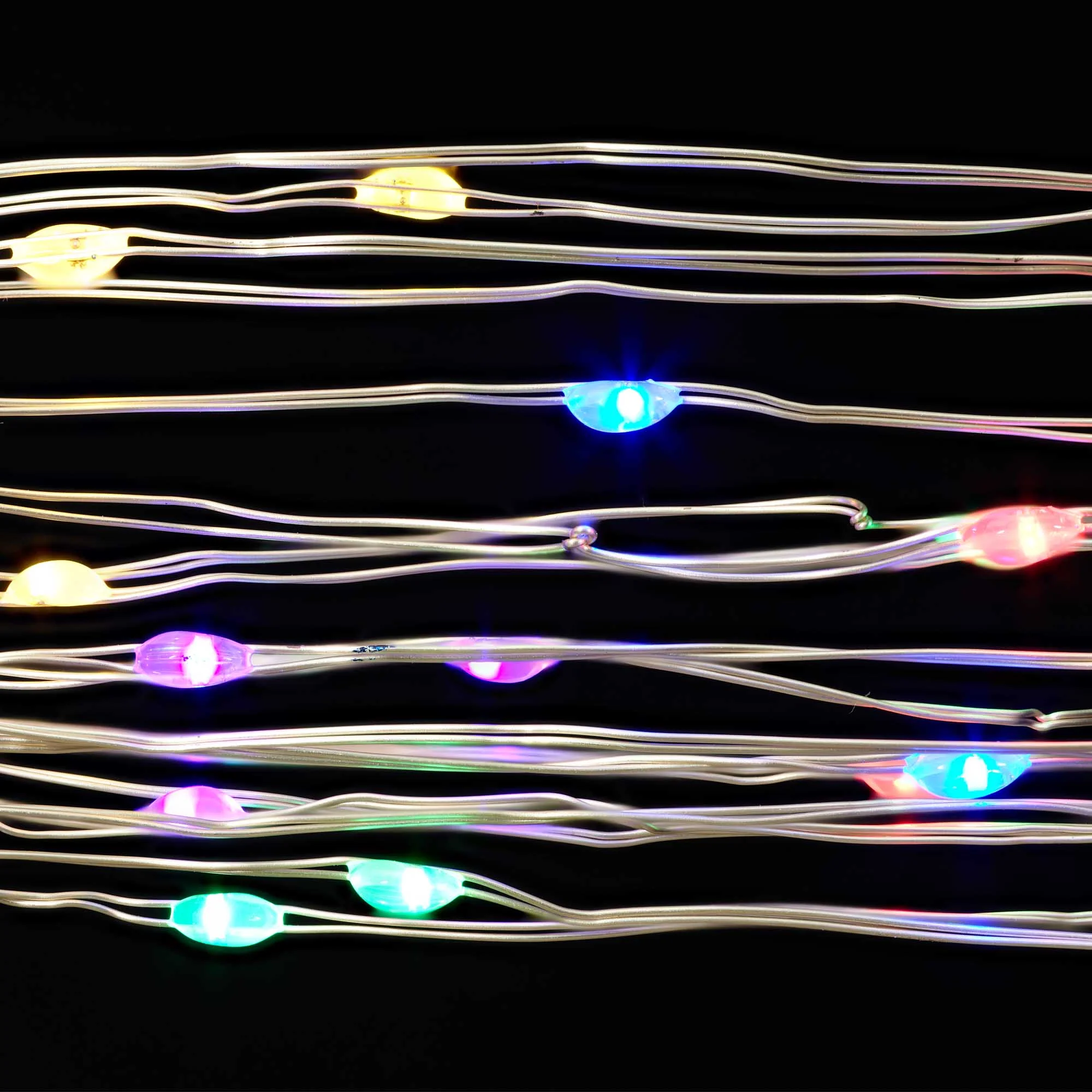 Mainstays Battery-Operated Indoor 50-Count LED Multi-Color Wire Lights, with 8 Lighting Modes - Image 2