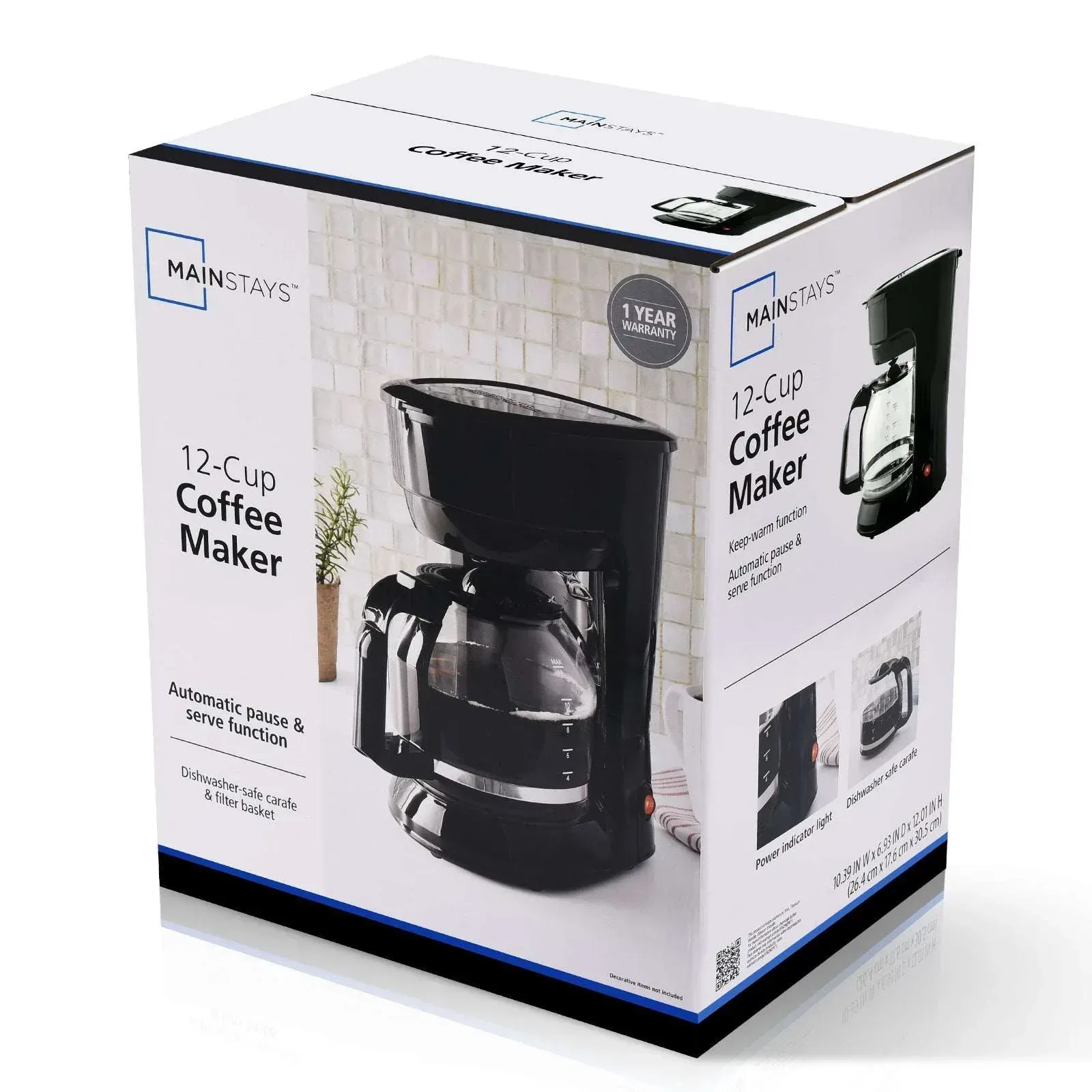 Mainstays Black 12-Cup Drip Coffee Maker - Image 5