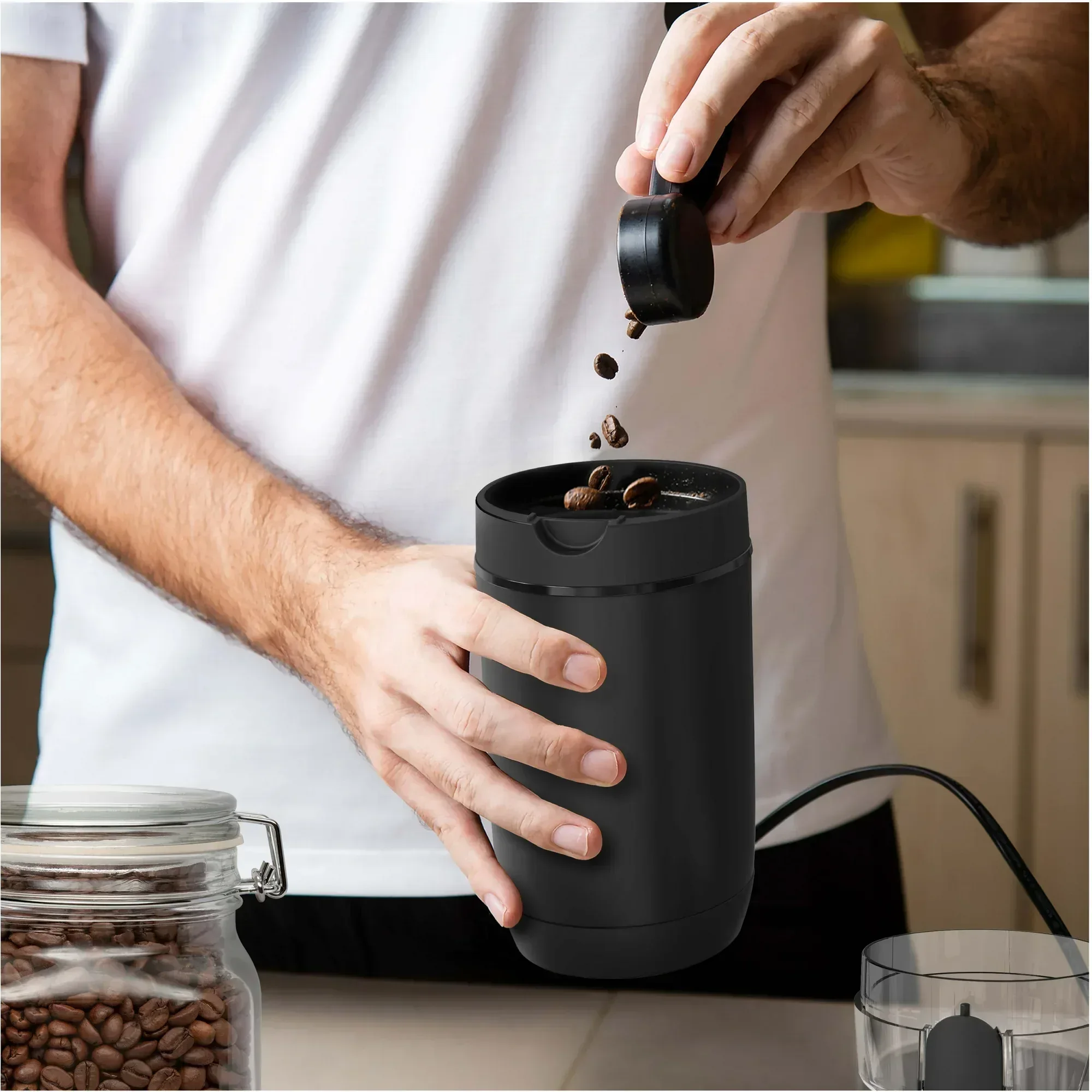 Mainstays Black Electric Coffee Grinder - Image 7