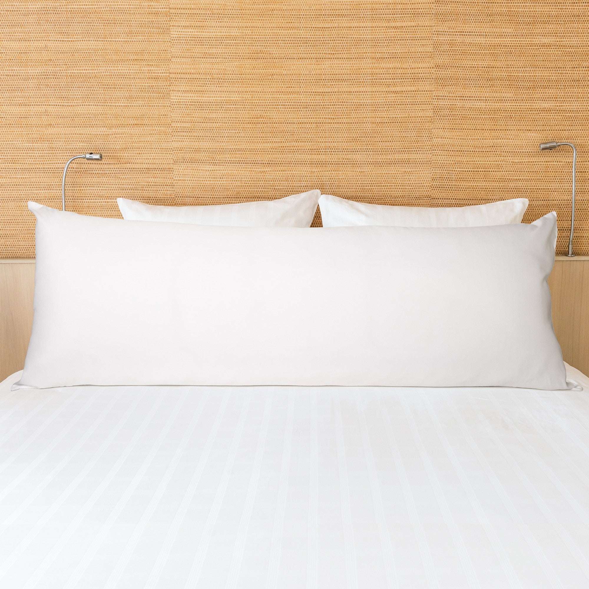 Mainstays Body Pillow - 20"x 54", White, Microfiber, Hypoallergenic - Image 5