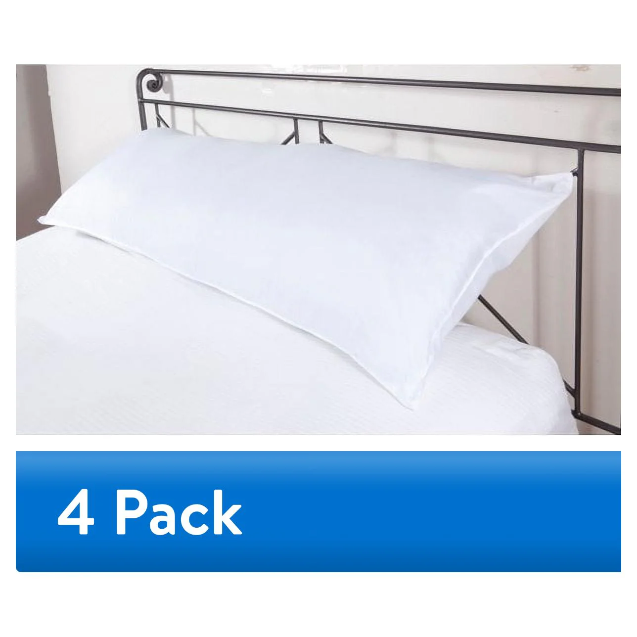 Mainstays Body Pillow - 20"x 54", White, Microfiber, Hypoallergenic - Image 8