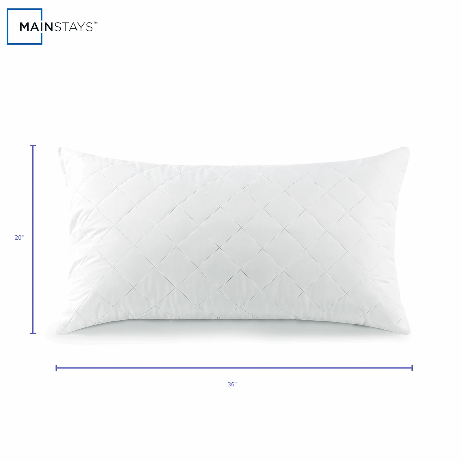 Mainstays Brushed Microfiber Foam Cluster King Bed Pillow - Antimicrobial - Image 3
