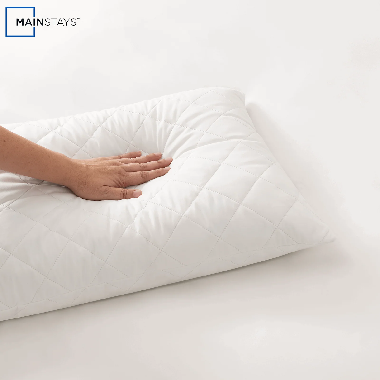 Mainstays Brushed Microfiber Foam Cluster King Bed Pillow - Antimicrobial - Image 7