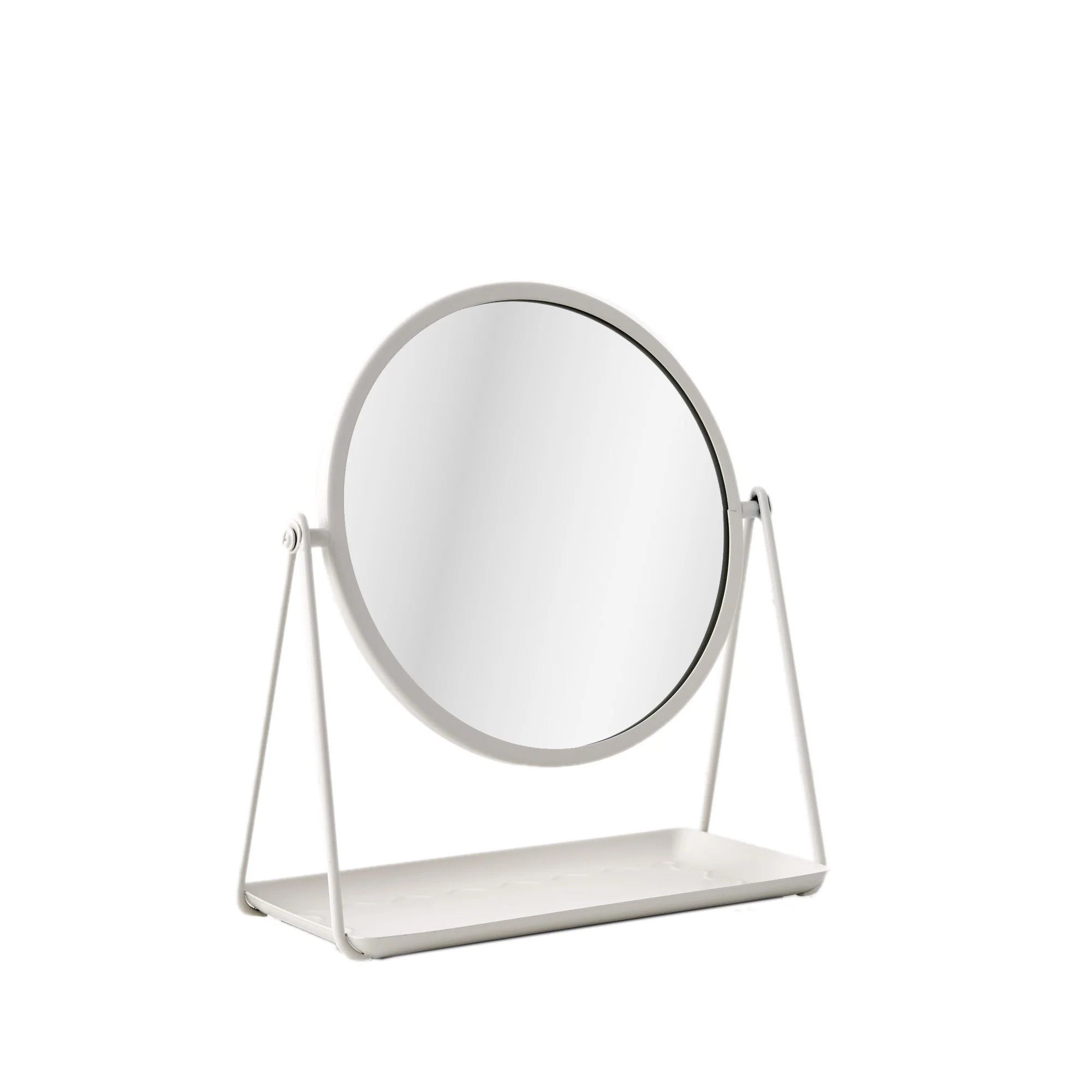 Mainstays by Becky G. & Alejandra 9.65" Round Tabletop Mirror with Metal Tray, Blue - Image 12