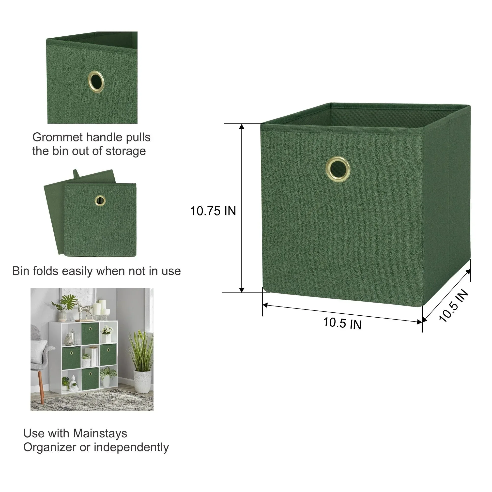 Mainstays Collapsible Fabric Cube Storage Bin - Image 13