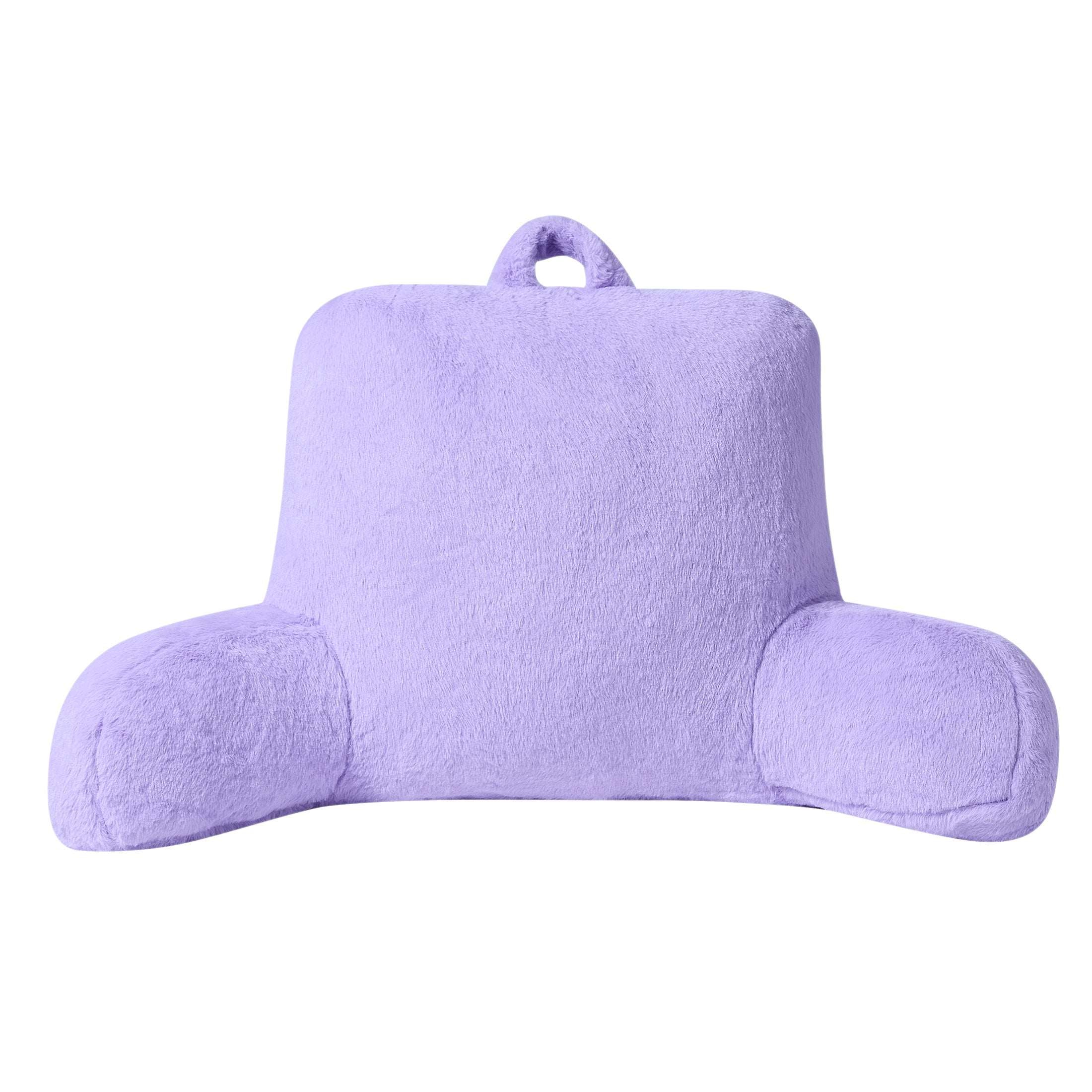 Mainstays Faux Fur Plush Backrest Pillow, Specialty Size, Aqua - Image 12