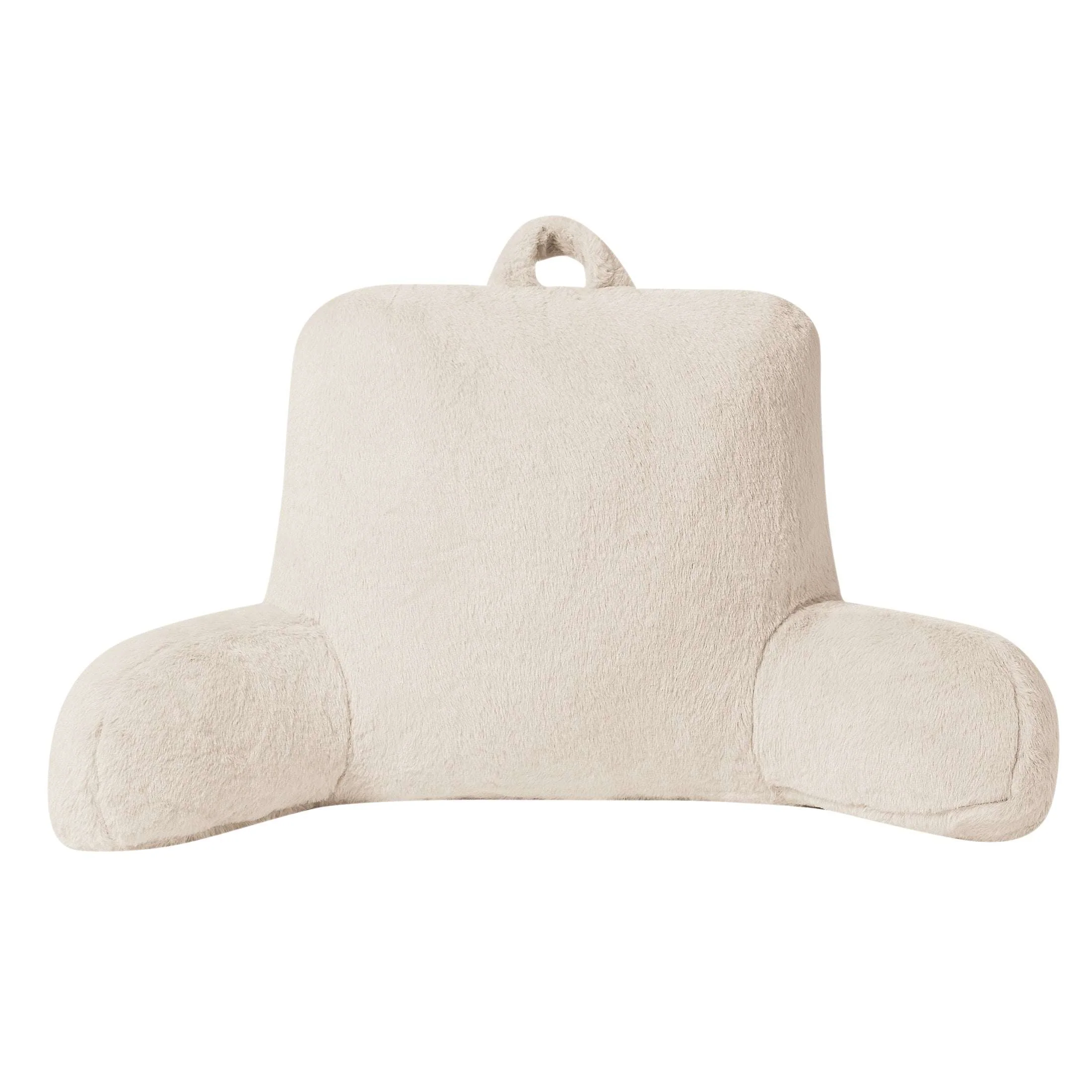 Mainstays Faux Fur Plush Backrest Pillow, Specialty Size, Aqua - Image 7