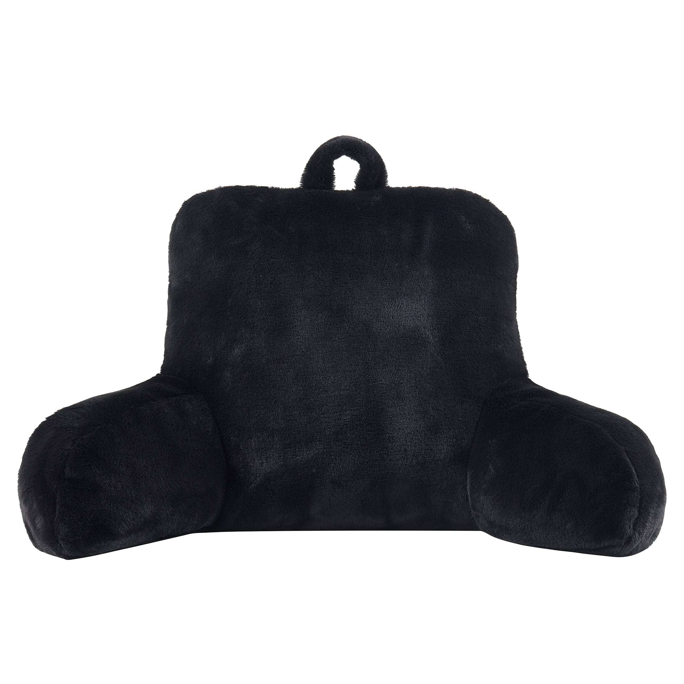 Mainstays Faux Fur Plush Backrest Pillow, Specialty Size, Aqua - Image 8