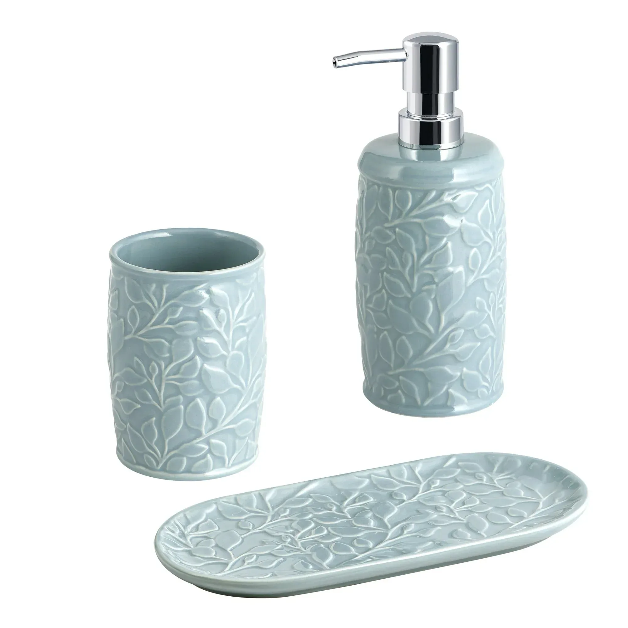 Mainstays Floral Ceramic Toothbrush Holder for Adults - Image 5