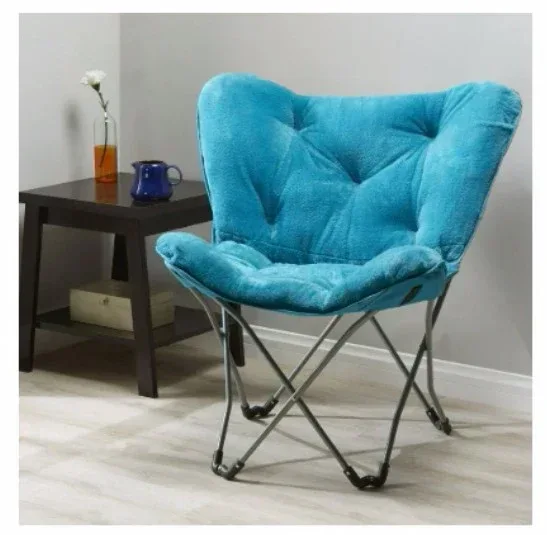 Mainstays Folding Butterfly Chair , Blue - Image 3