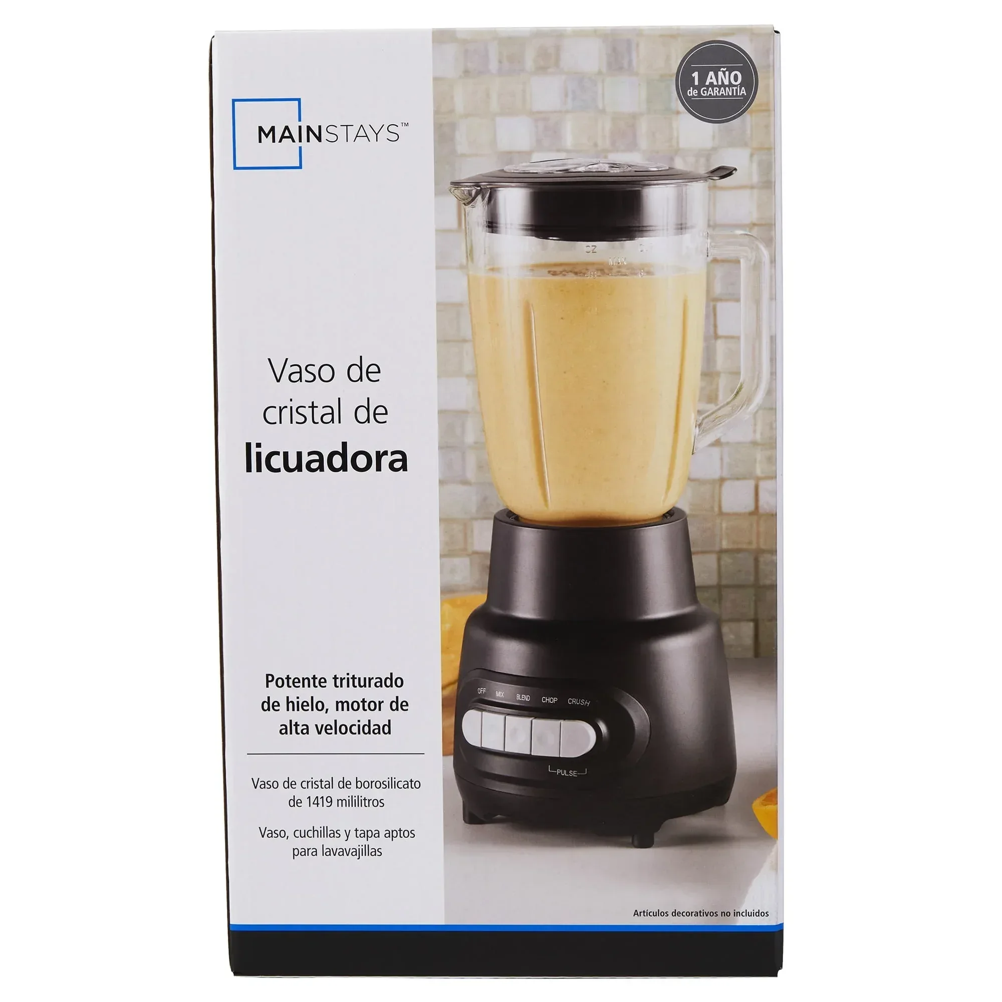Mainstays Glass Jar 5 Speed Blender with 6-Cup Jar (48Oz) Capacity,New - Image 8