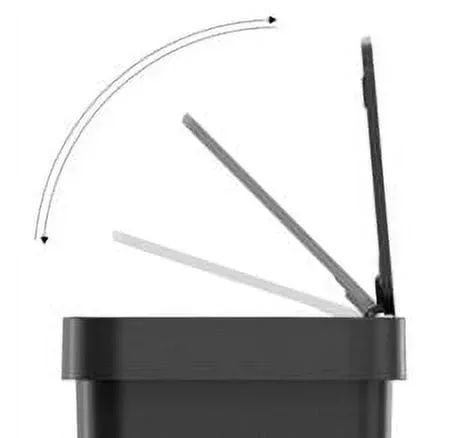 Mainstays Kitchen Automatic Trash Can, 13.2 Gallon Plastic Motion Sensor Garbage Bin, Black - Image 3