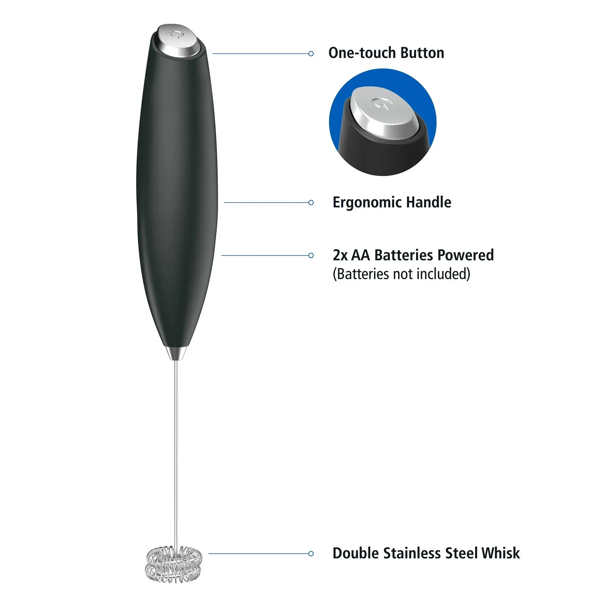 Mainstays Milk Frother, Battery-Powered Handheld Milk Frother Wand - Image 10