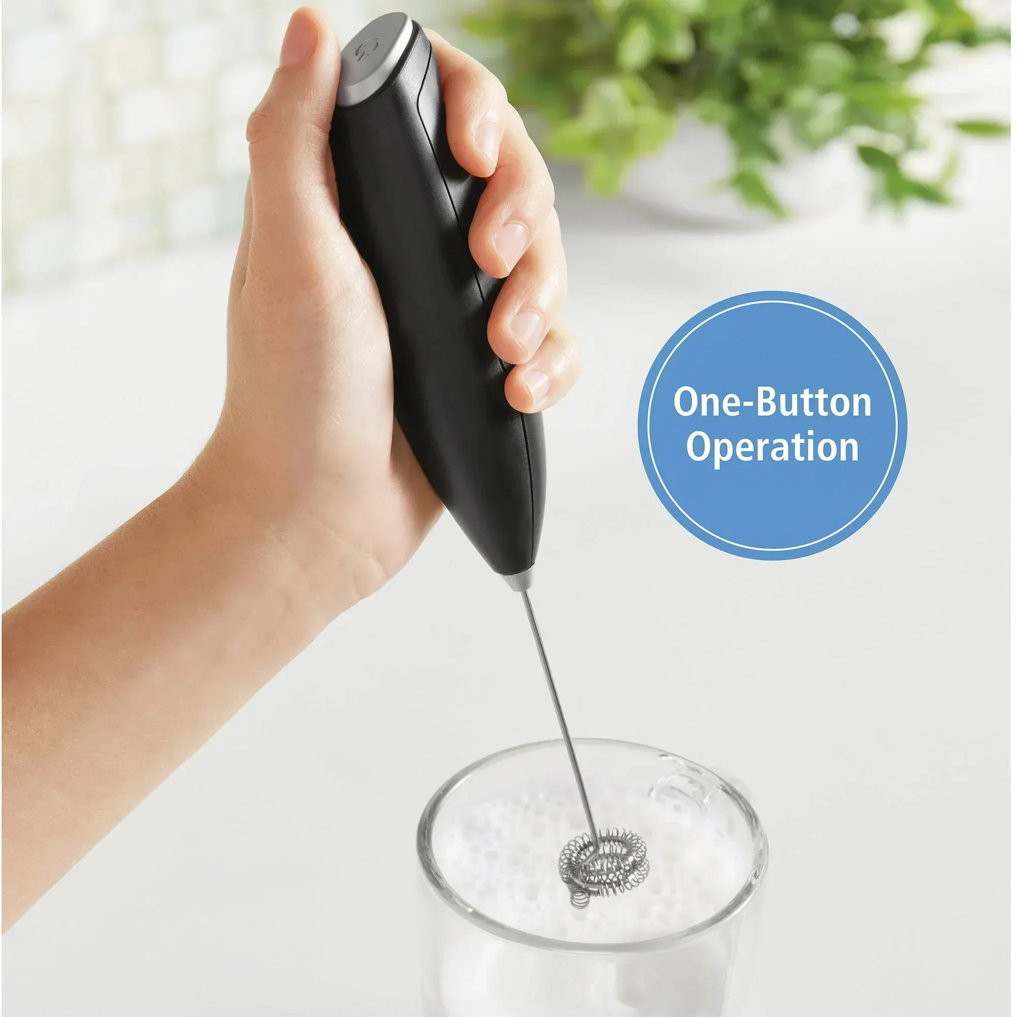 Mainstays Milk Frother, Battery-Powered Handheld Milk Frother Wand - Image 9