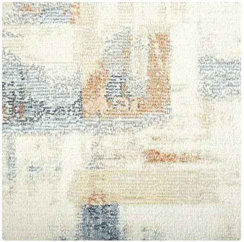 Mainstays Neutral Abstract Washable Indoor Area Rug, Abstract Neutral, 5'x7' - Image 3