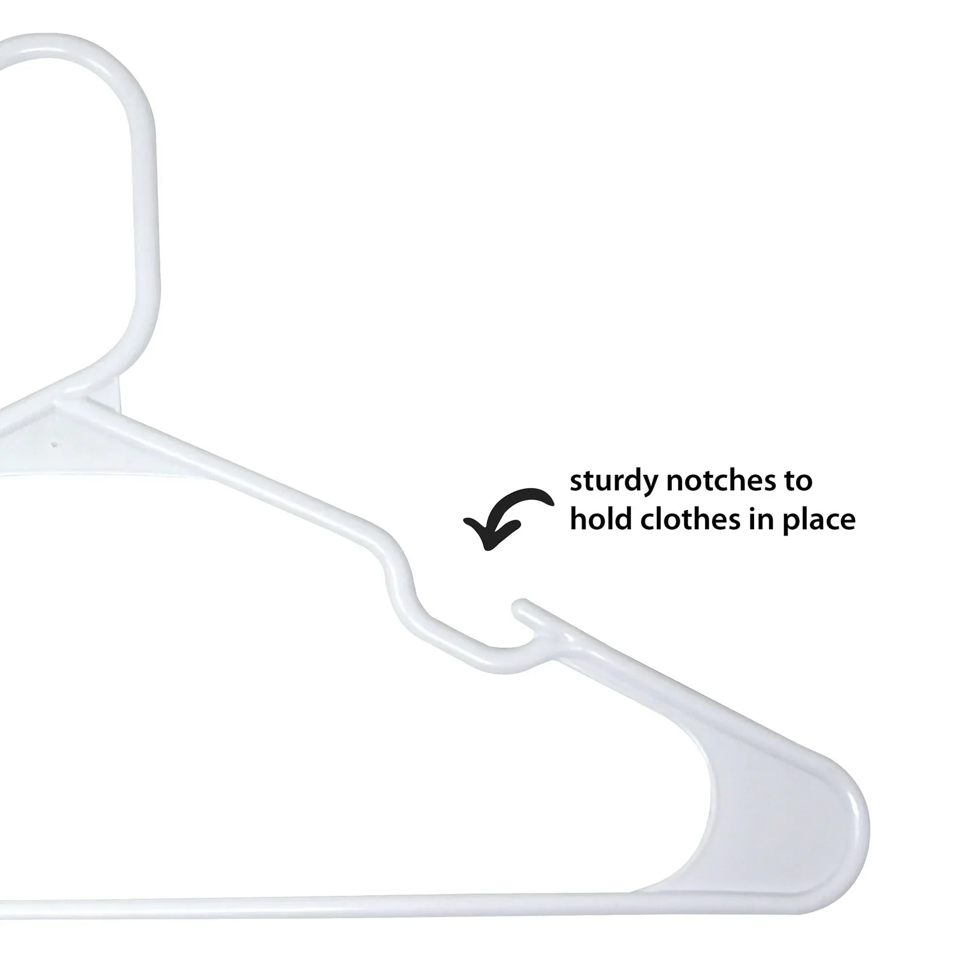 Mainstays Plastic Clothes Hangers, 18-Count, Lightweight & Durable for Everyday Use - Image 4