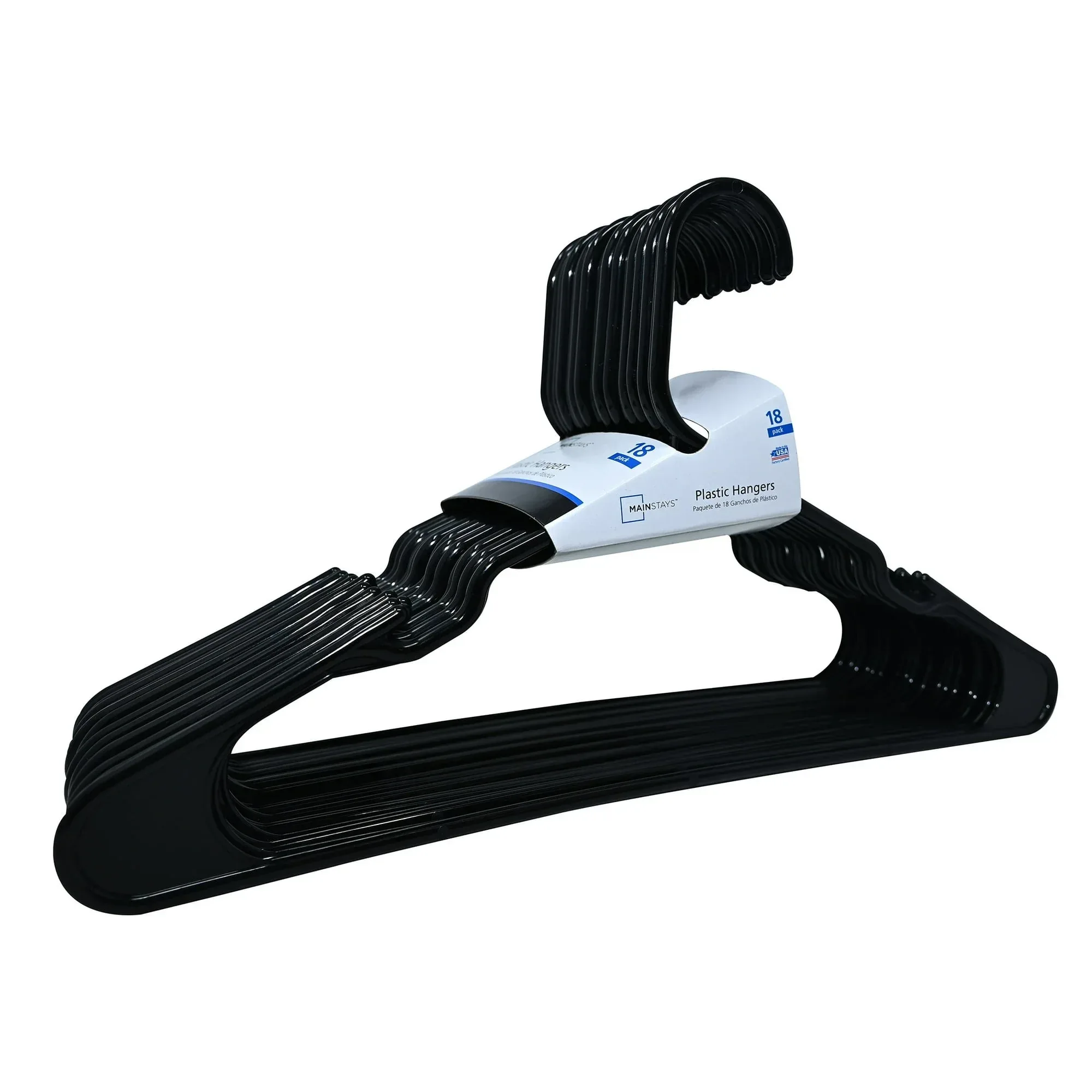 Mainstays Plastic Clothes Hangers, 18-Count, Lightweight & Durable for Everyday Use - Image 7