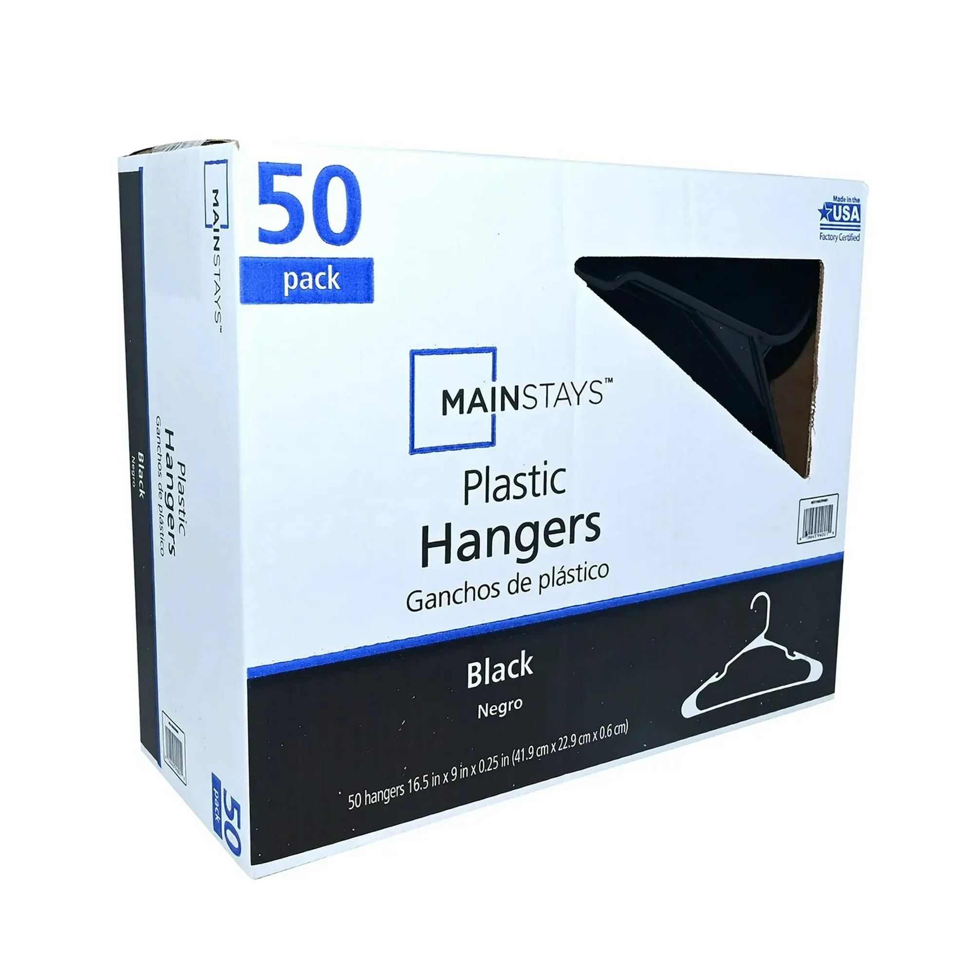 Mainstays Plastic Clothes Hangers, 50-Count, Lightweight & Durable for Everyday Use - Image 12