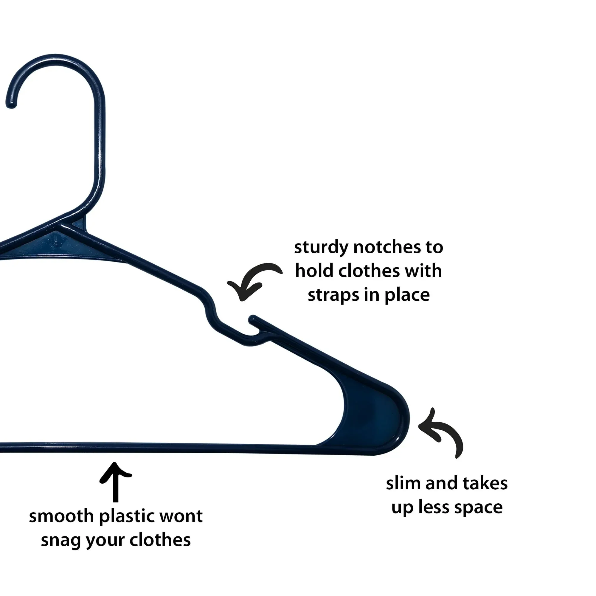 Mainstays Plastic Clothes Hangers, 50-Count, Lightweight & Durable for Everyday Use - Image 9