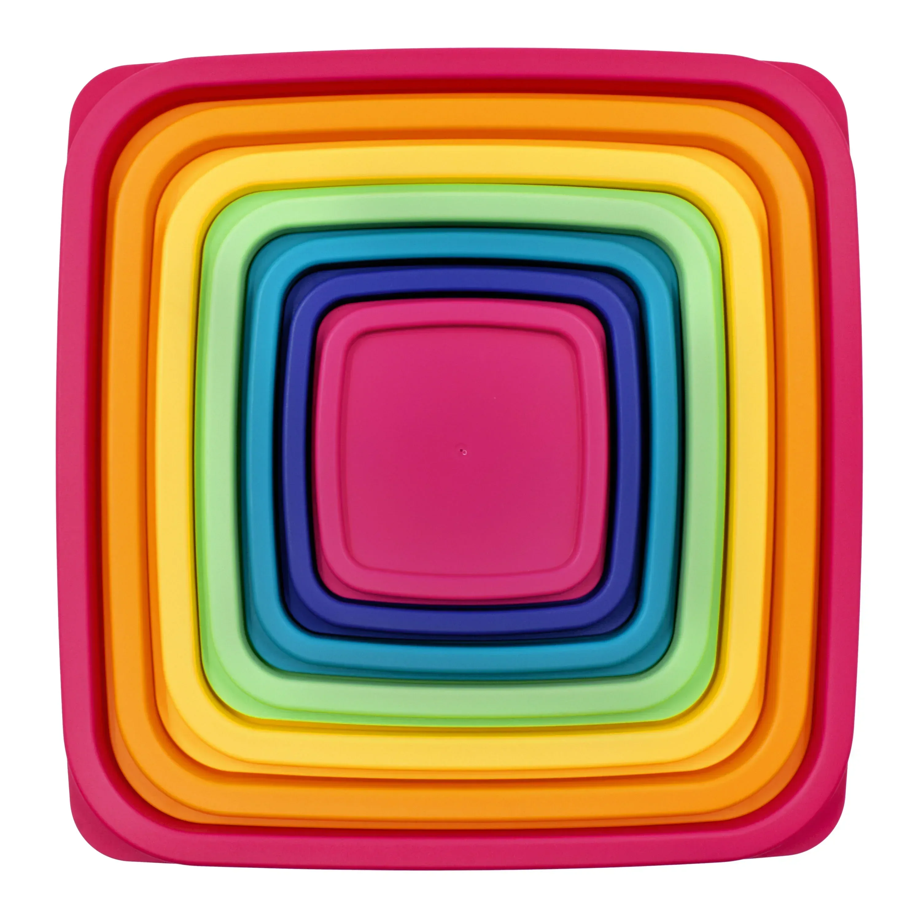 Mainstays Plastic Rainbow Food Storage Set, Multi Color, 14 Count - Image 4