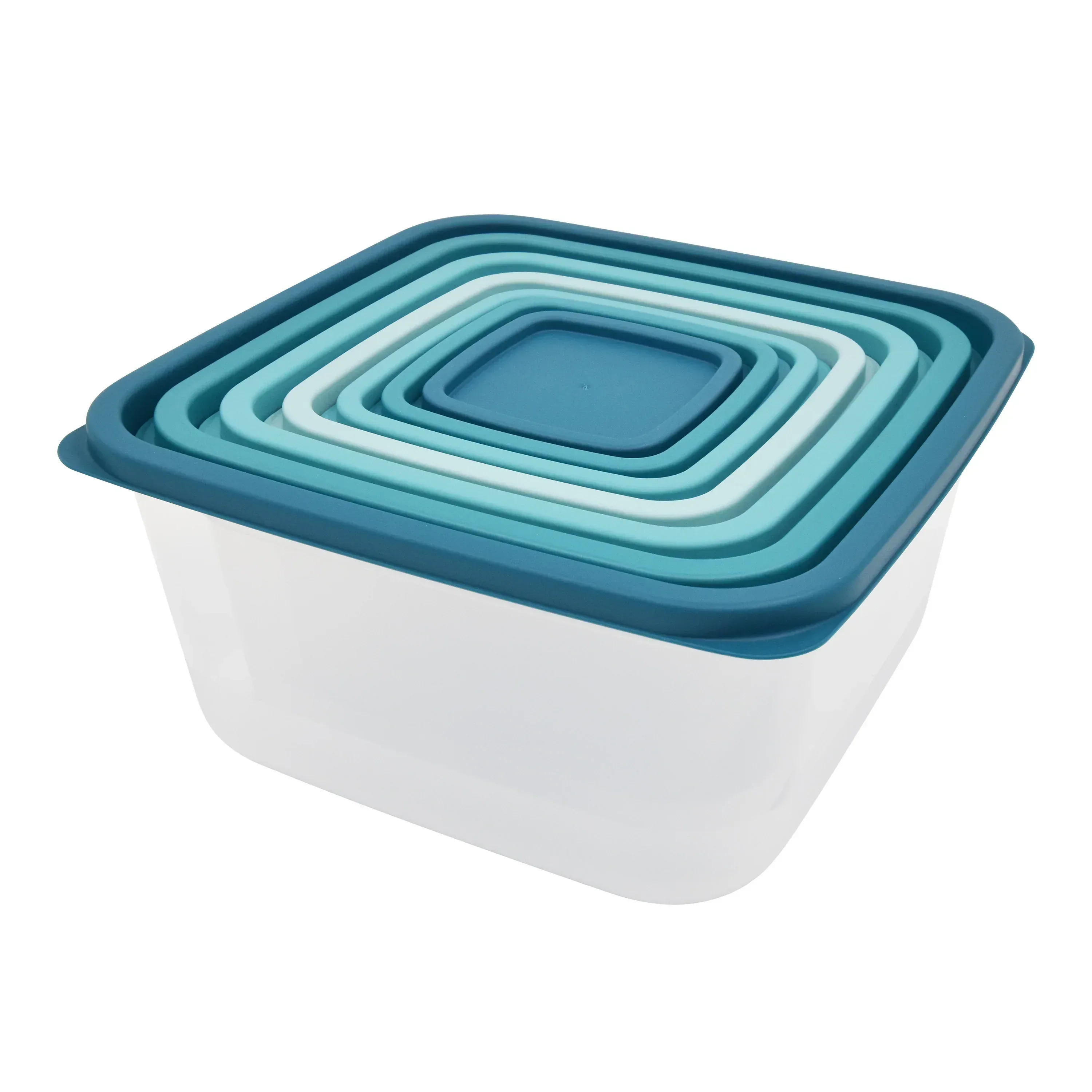 Mainstays Plastic Rainbow Food Storage Set, Multi Color, 14 Count - Image 7