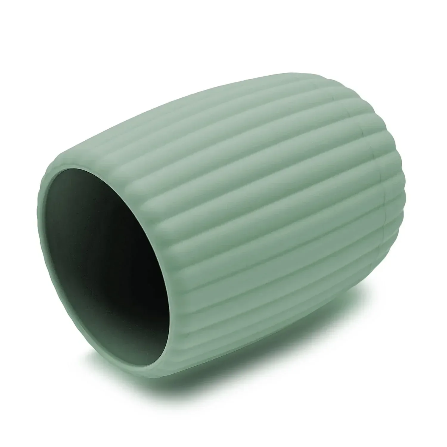 Mainstays Rubberized Plastic Ribbed Toothbrush Holder, Green - Image 2