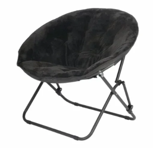 Mainstays Saucer Chair for Kids and Teens, Black - Image 3