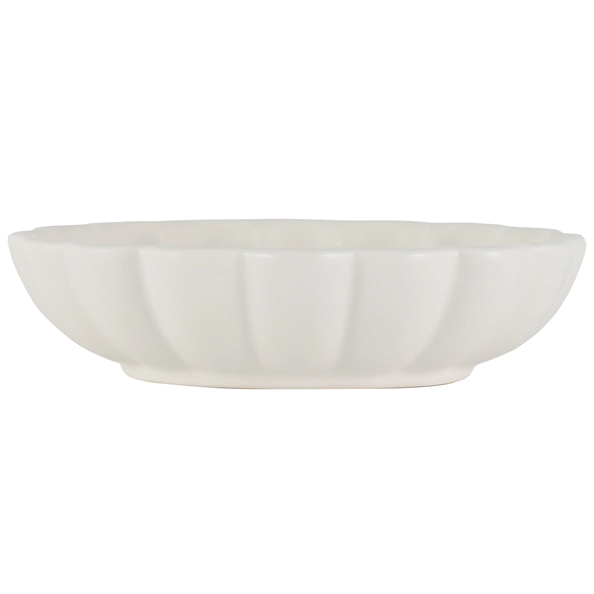 Mainstays Scalloped White Decorative Tabletop Bowl - Image 2