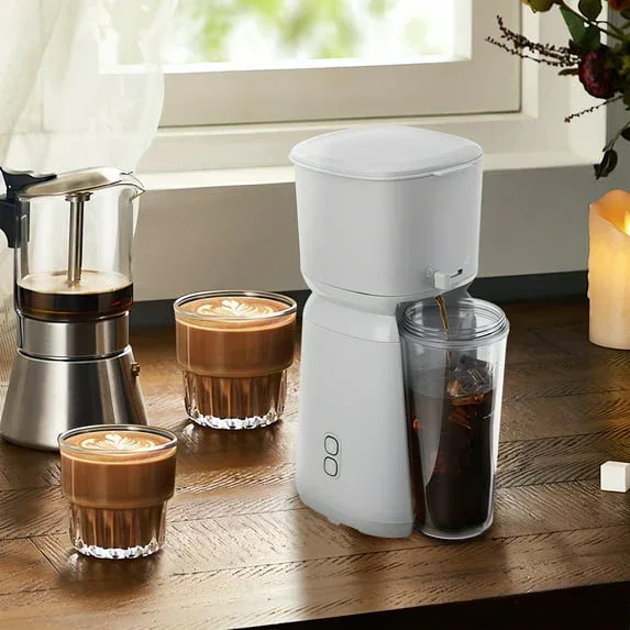 Mainstays Single Serve Iced Coffee Maker, Soft Silver - Image 7