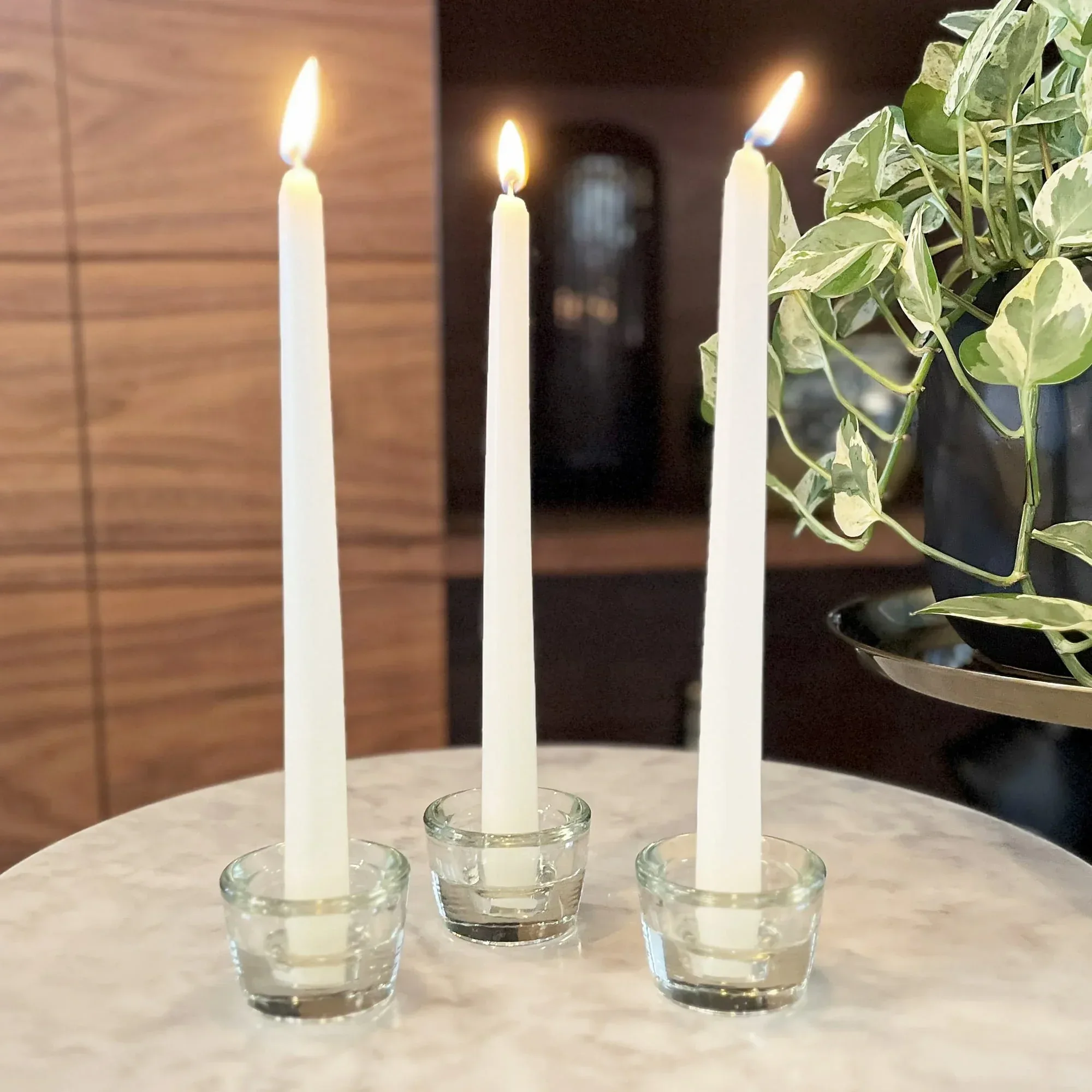 Mainstays Single Wick 10" Taper Candle, Unscented, Ivory, 4 Pack - Image 17