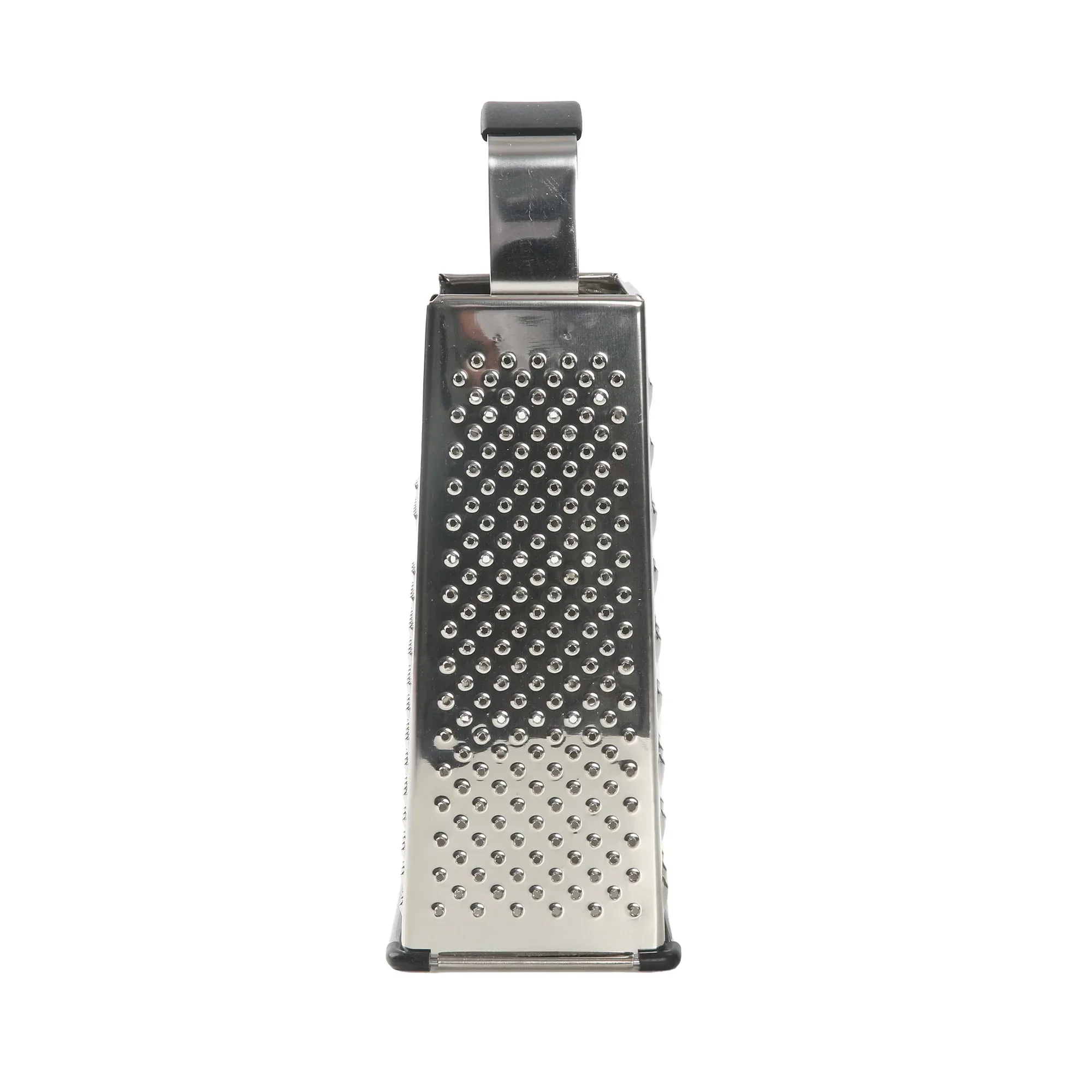 Mainstays Soft Grip Stainless Steel Grater 9" 4 Sided Silver - Image 2