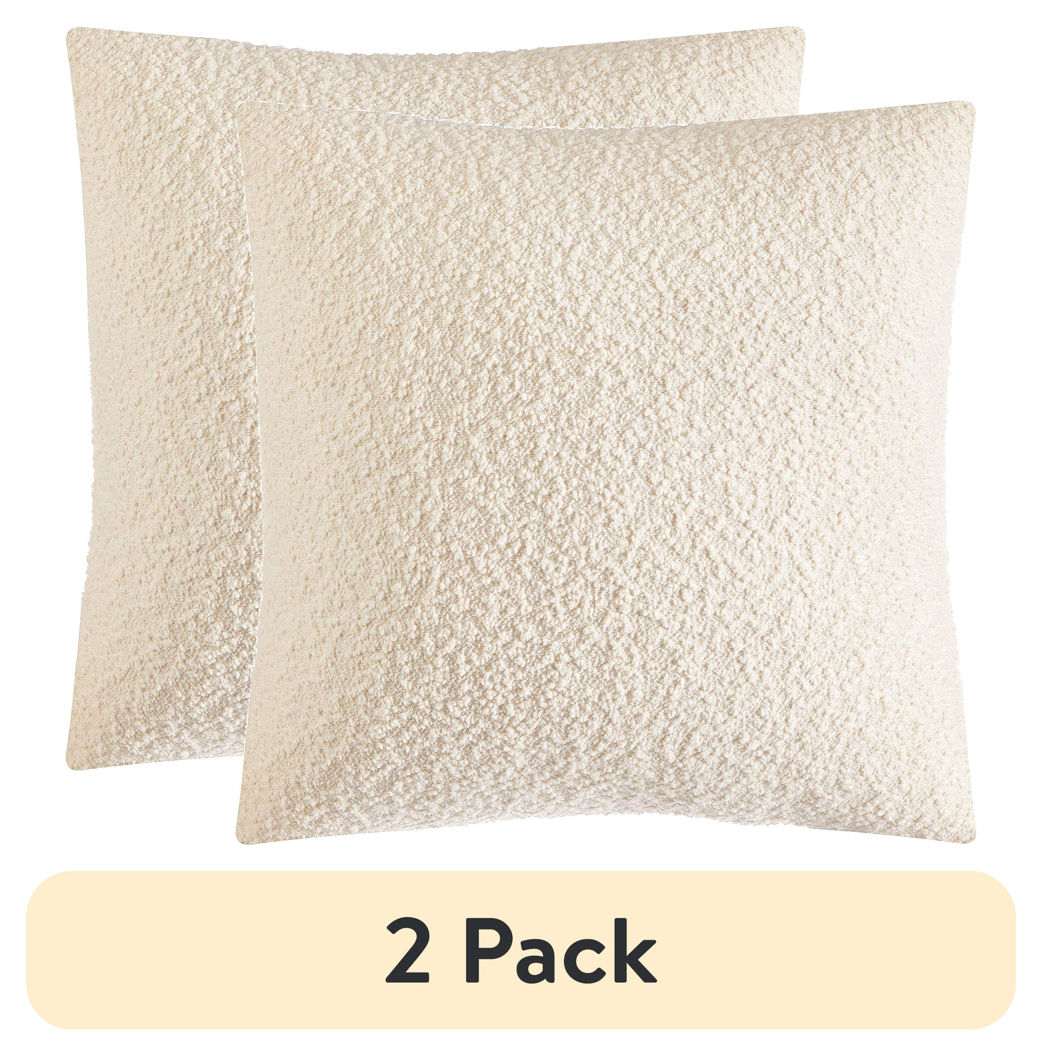 Mainstays Square Boucle Ivory Decorative Pillow For Adults, 18 in x 18 in - Image 9