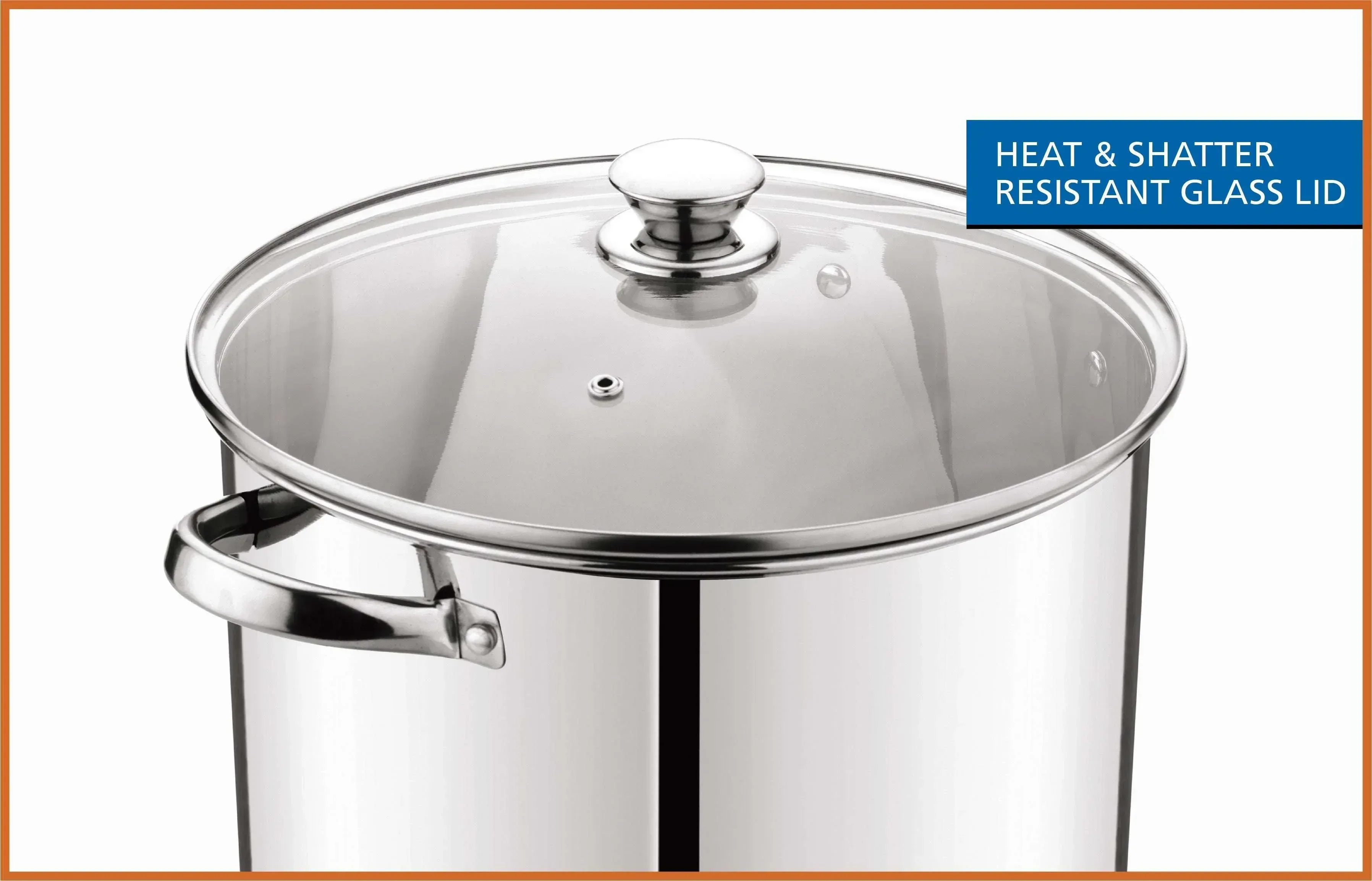 Mainstays Stainless Steel 16-Quart Stock Pot with Glass Lid, Induction Compatible, Stainless Steel, Dishwasher Safe - Image 11