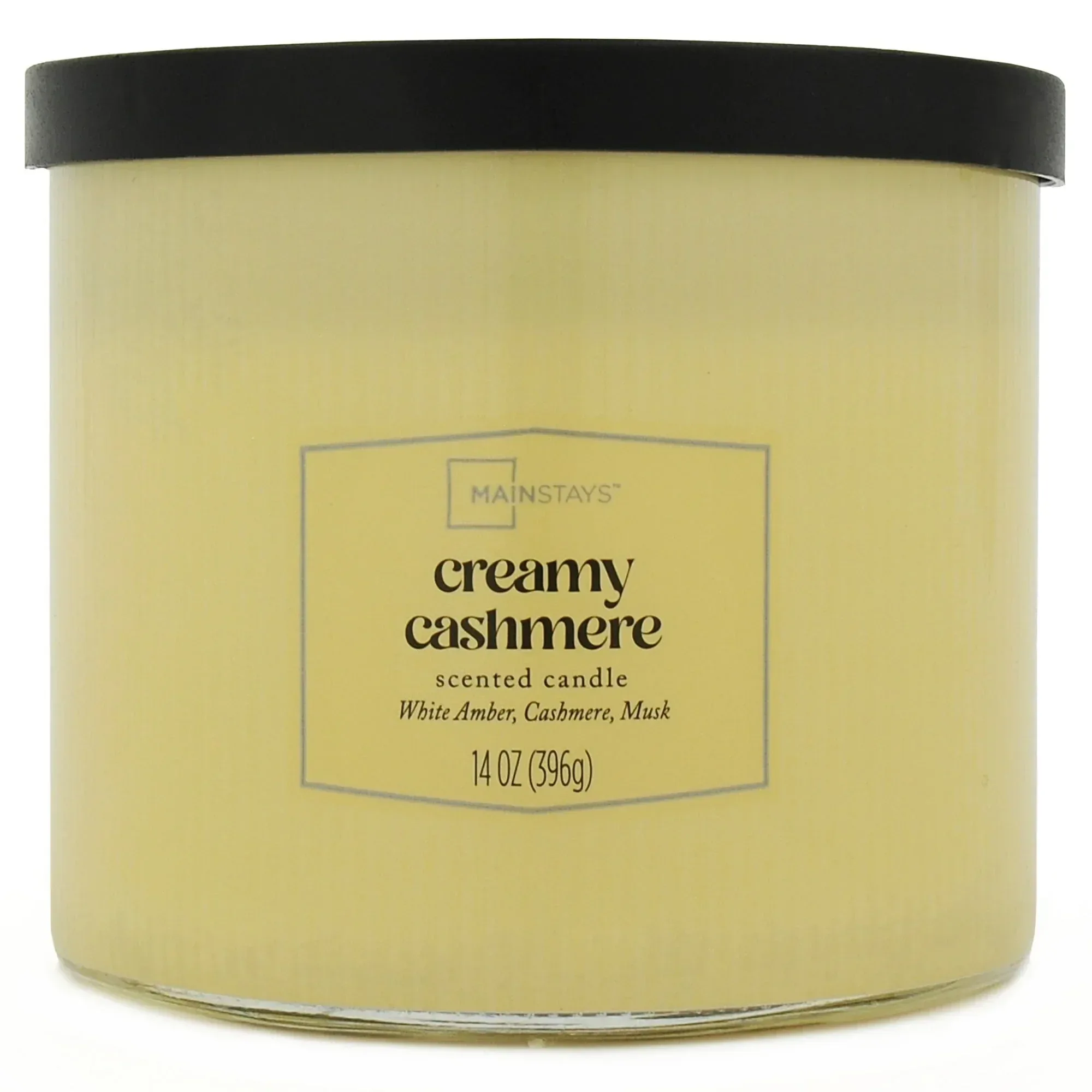 Mainstays Textured Wrapped Candle Creamy Cashmere, 14 Ounce - Image 5