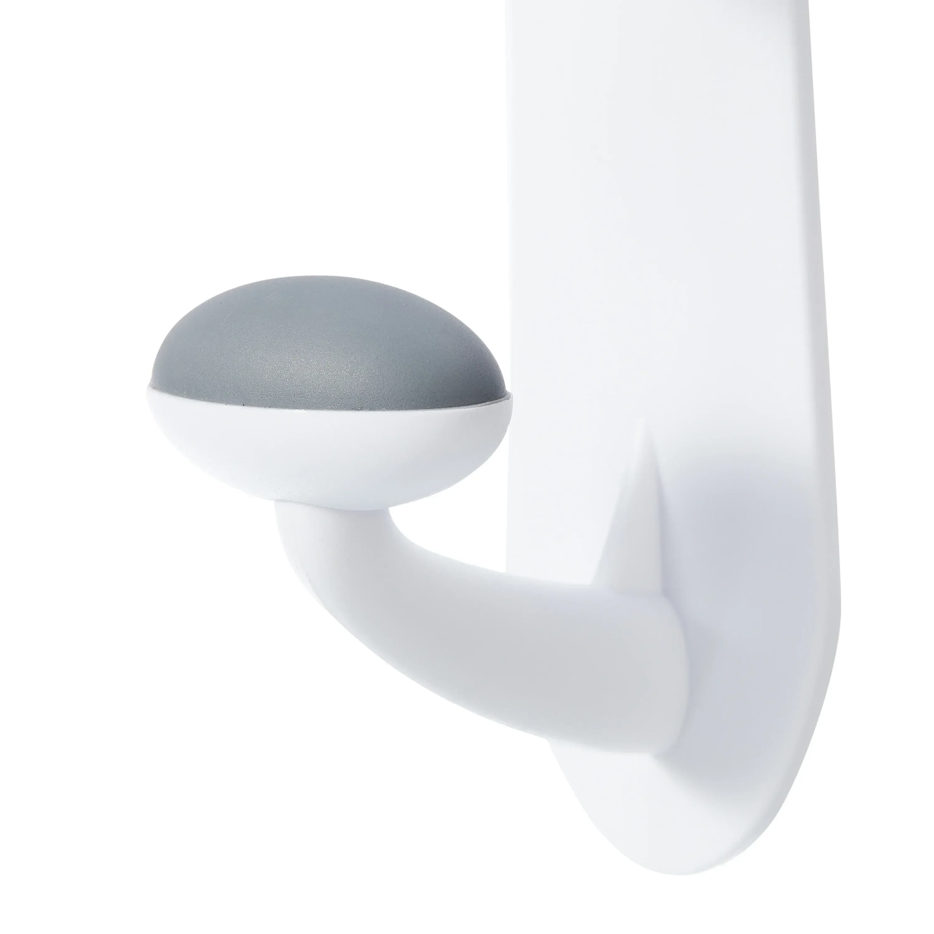Mainstays White Over the Door Rubber Grip Hooks for Closet and Bathroom Storage, 2 Pack - Image 7