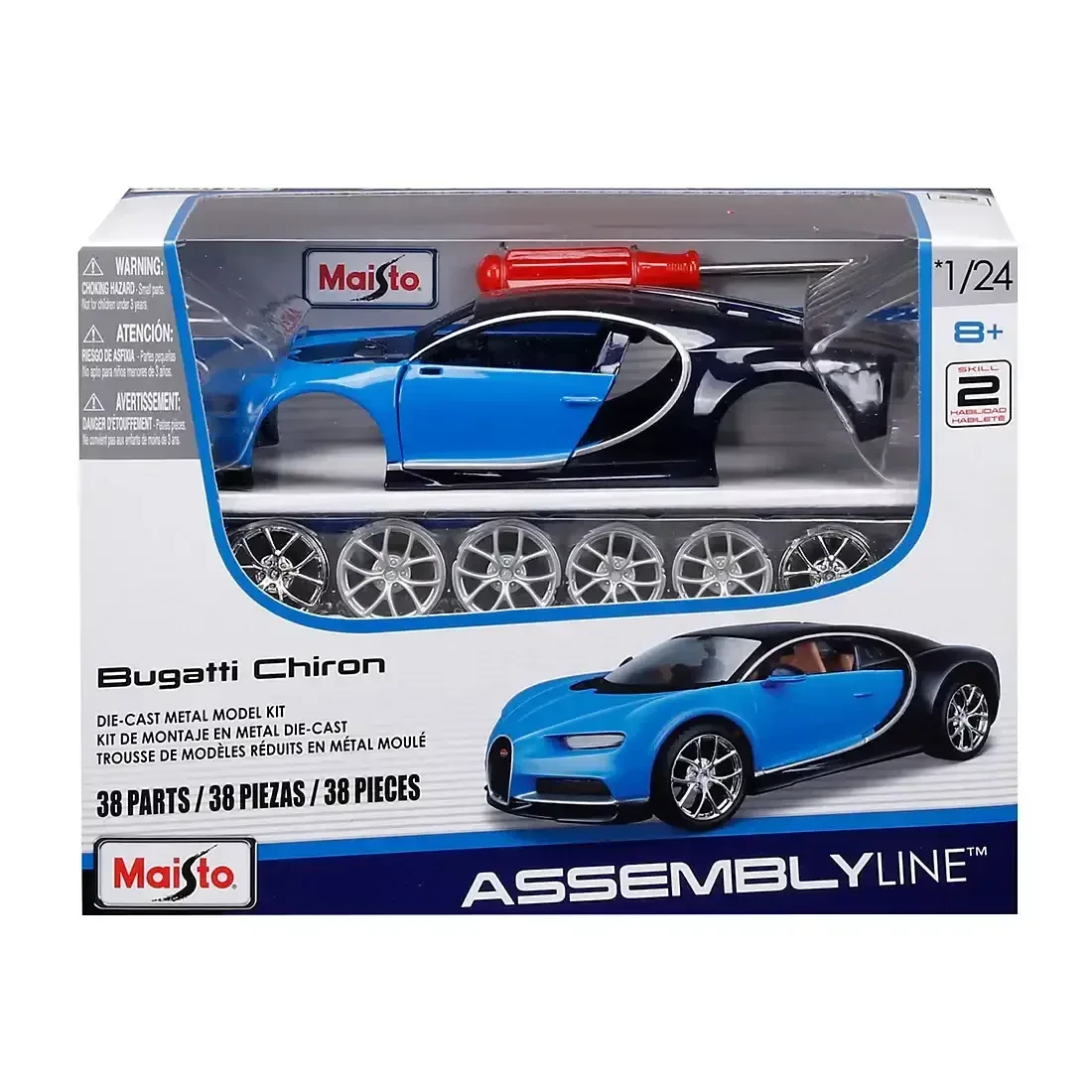 Maisto 1:24 Bugatti Chiron Assembly Line Model Kit - Image 2